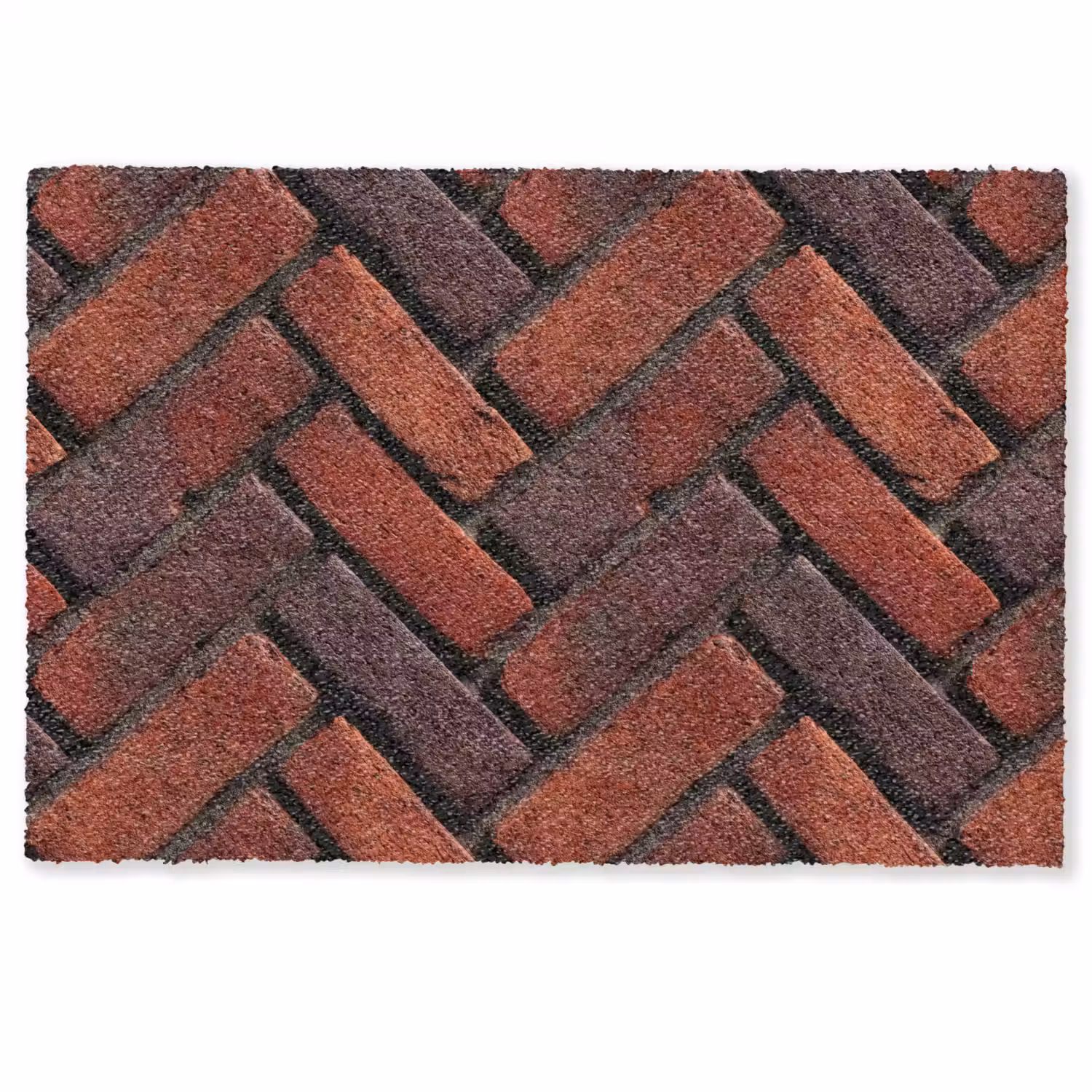 Bakstenen - Visgraat - Structuur - Roodbruin Deurmat klein 898 -zkaufland3d