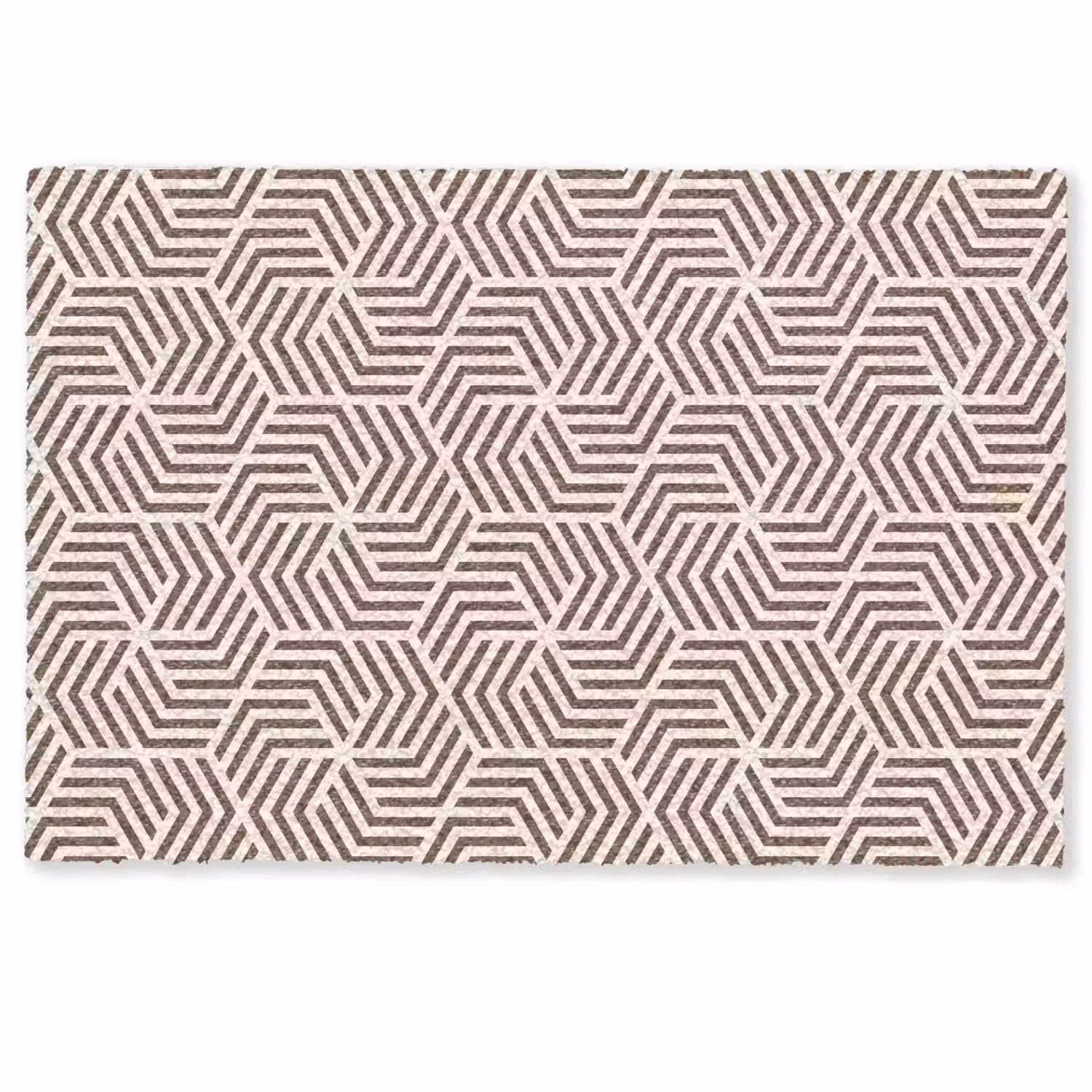 Beige - Bruin - Patroon - Strepen Deurmat klein 898 -zkaufland3d