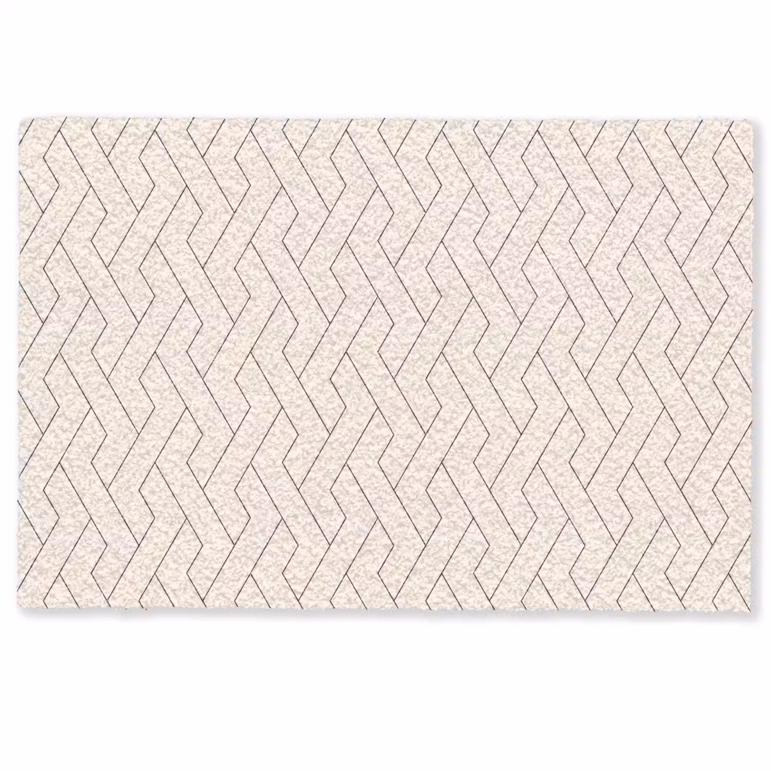 Beige - Zigzag - Patroon Deurmat klein 898 -zkaufland3d
