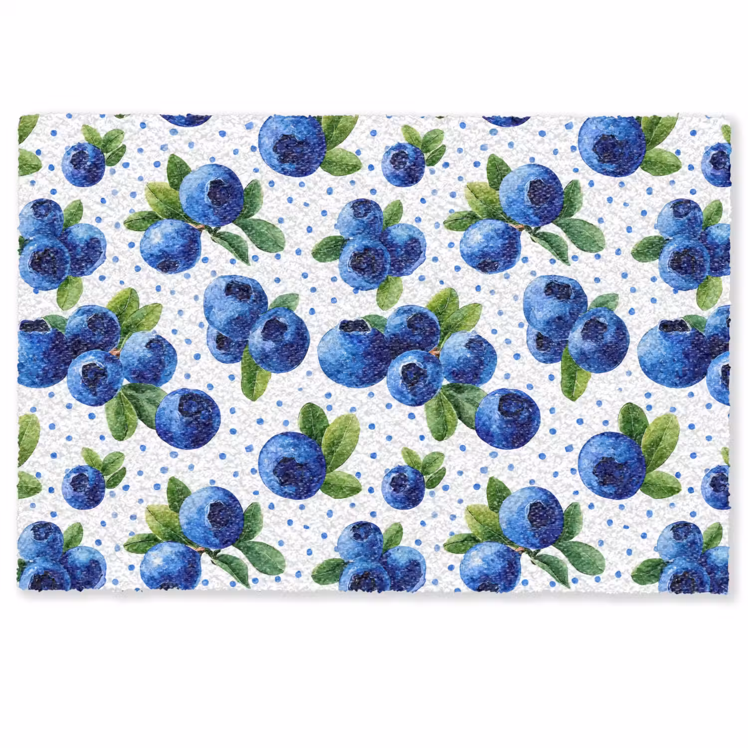 Bessen - Patroon - Blauw Deurmat klein 898 -zkaufland3d