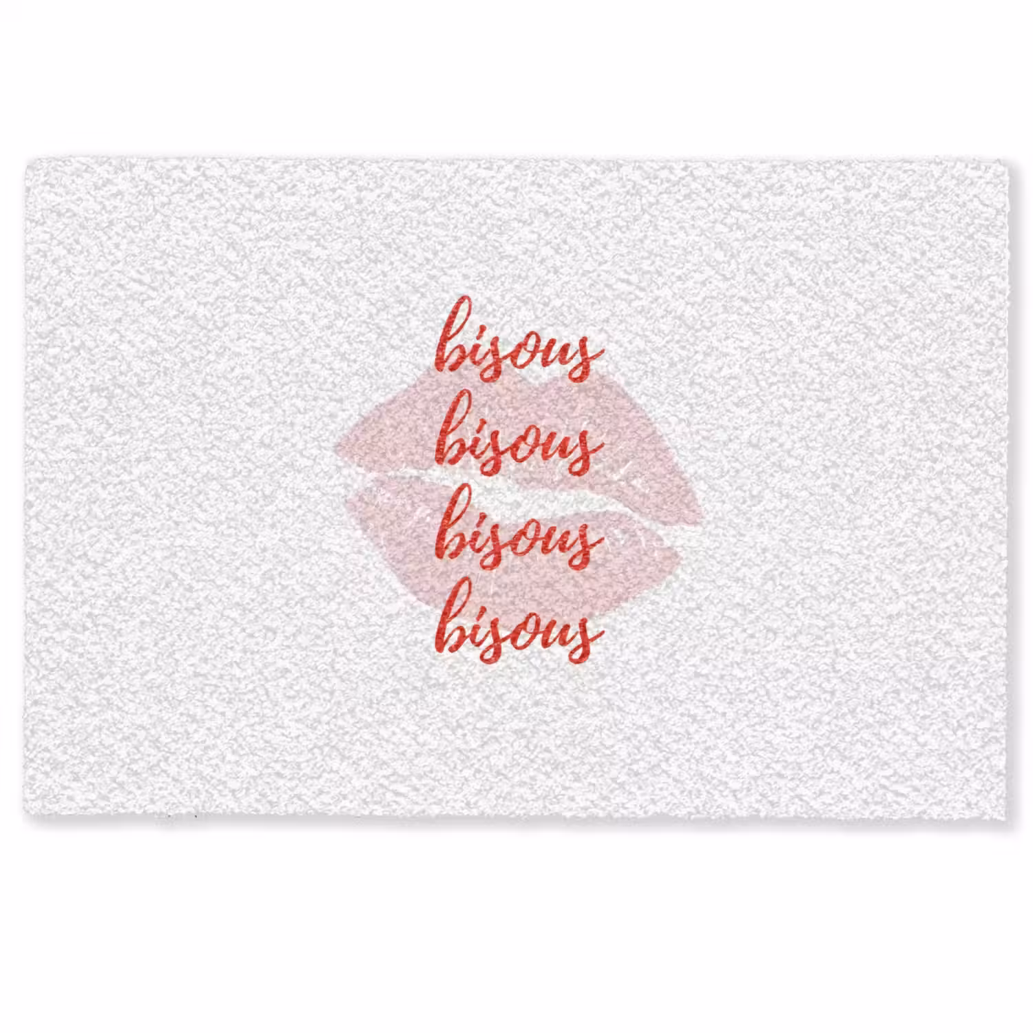 Bisous - Lip - Wit - Rood Deurmat klein -zkaufland3d