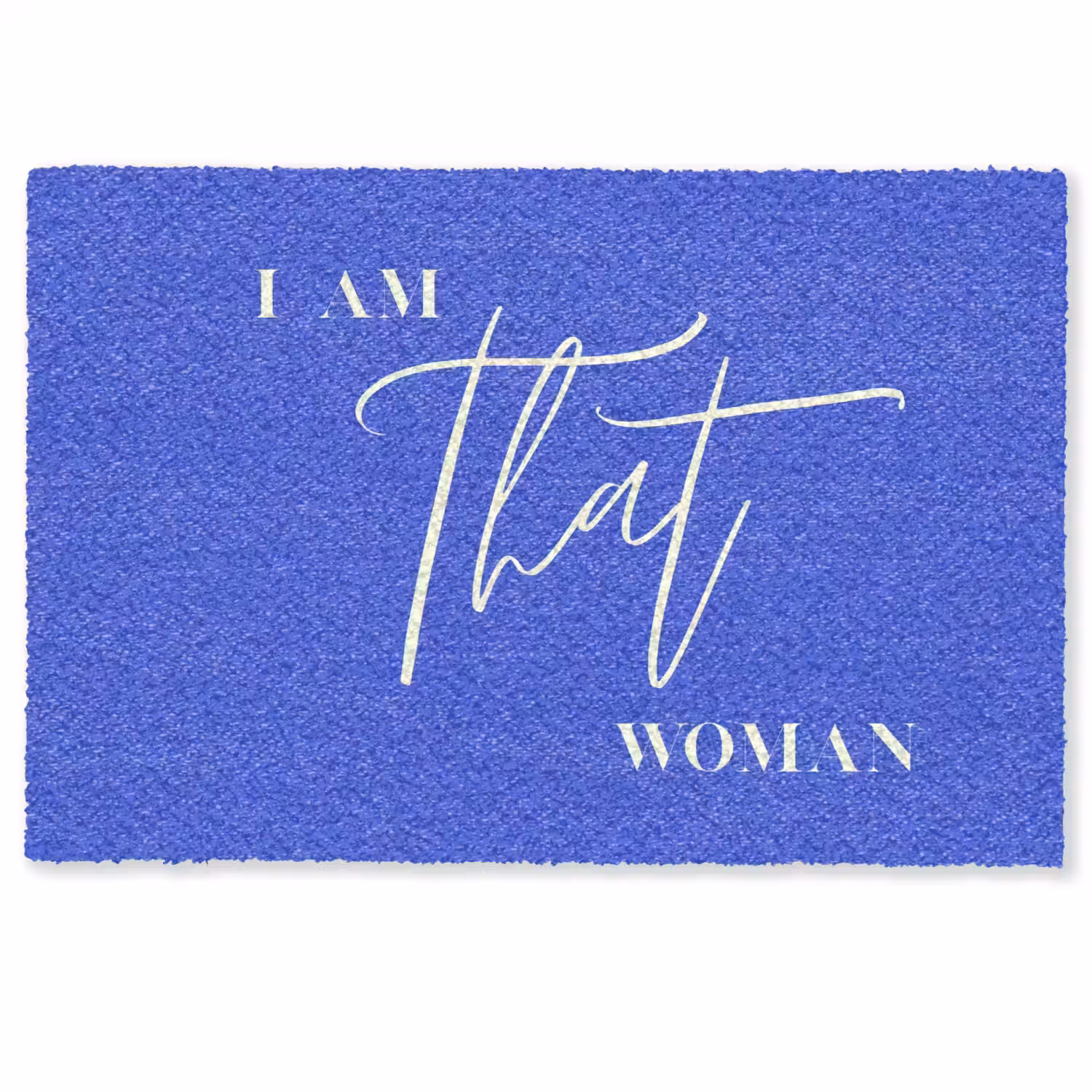 Blauw - I am that woman - Sierlijk - Minimalistisch Deurmat klein -zkaufland3d