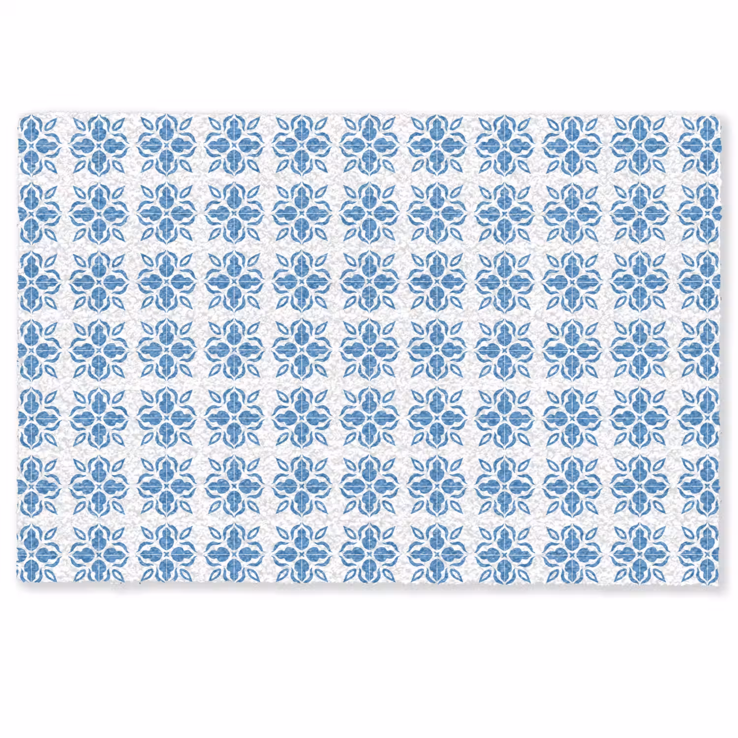 Blauw - Wit - Tegel - Patroon Deurmat klein 898 -zkaufland3d