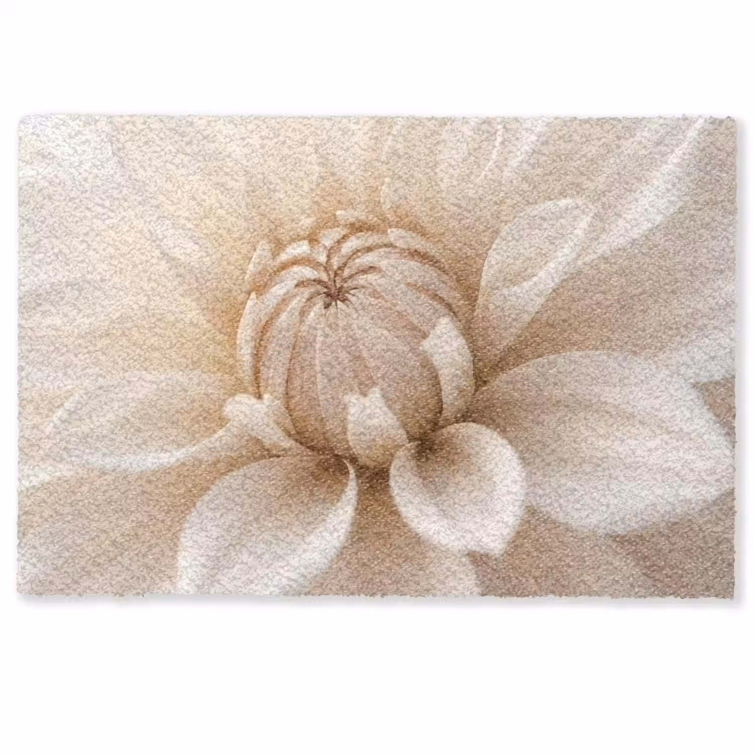 Bloem - Dahlia - Wit Deurmat klein -zkaufland3d