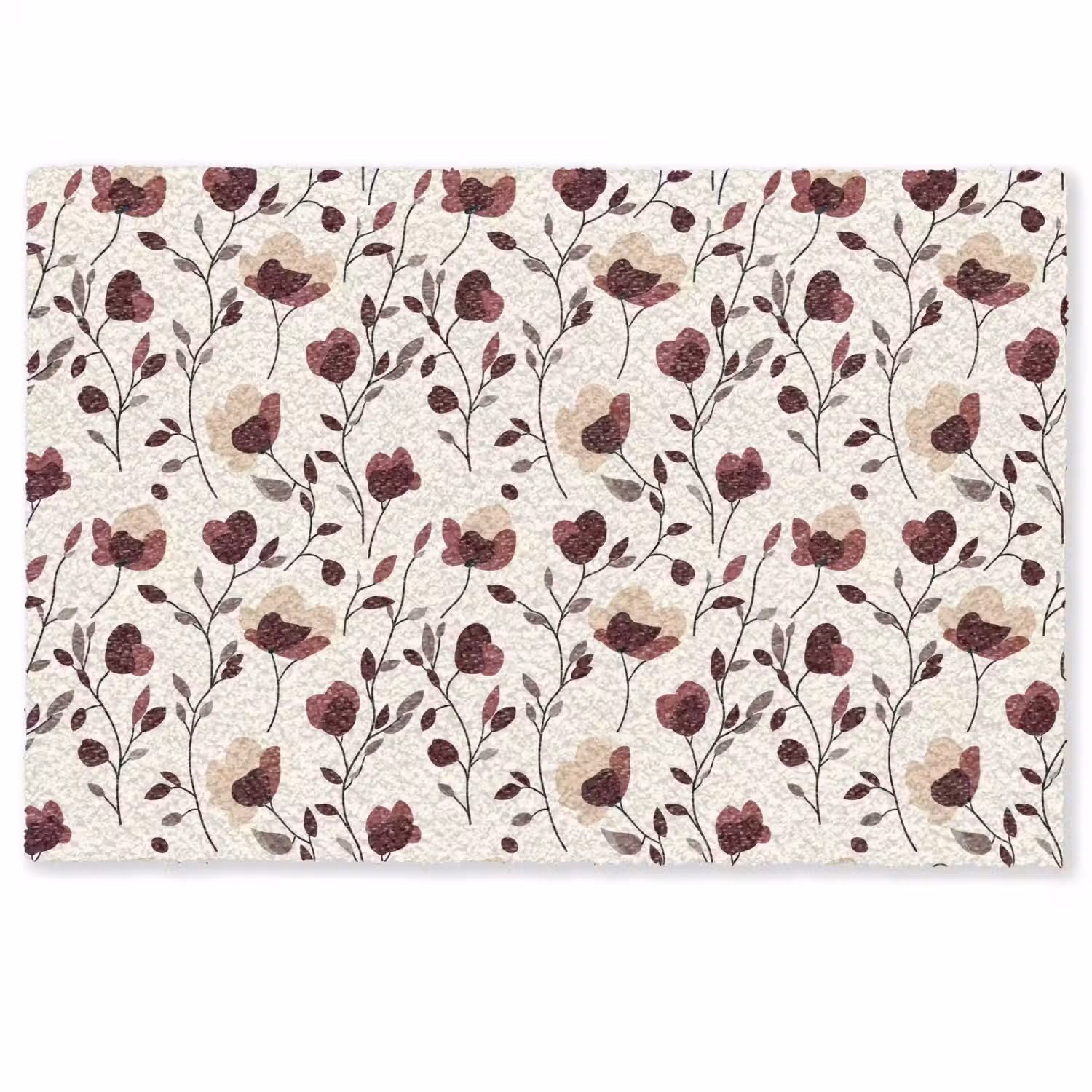 Bloemen - Botanisch - Bordeaux Deurmat klein 898 -zkaufland3d