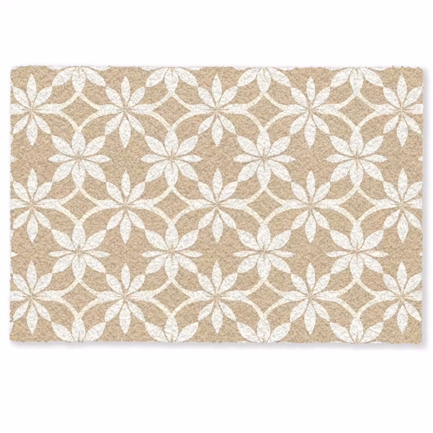 Bloemen - Patroon - Beige Deurmat klein 898 -zkaufland3d