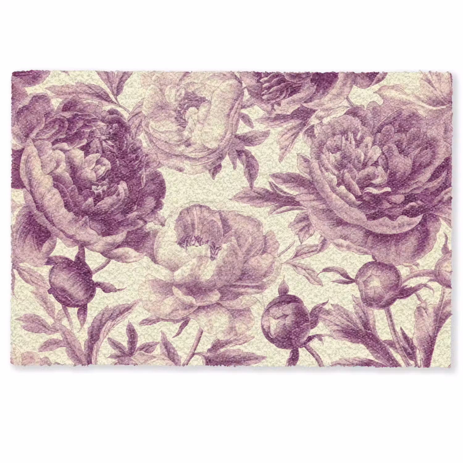 Bloemen - Patroon - Paars - Beige Deurmat klein -zkaufland3d