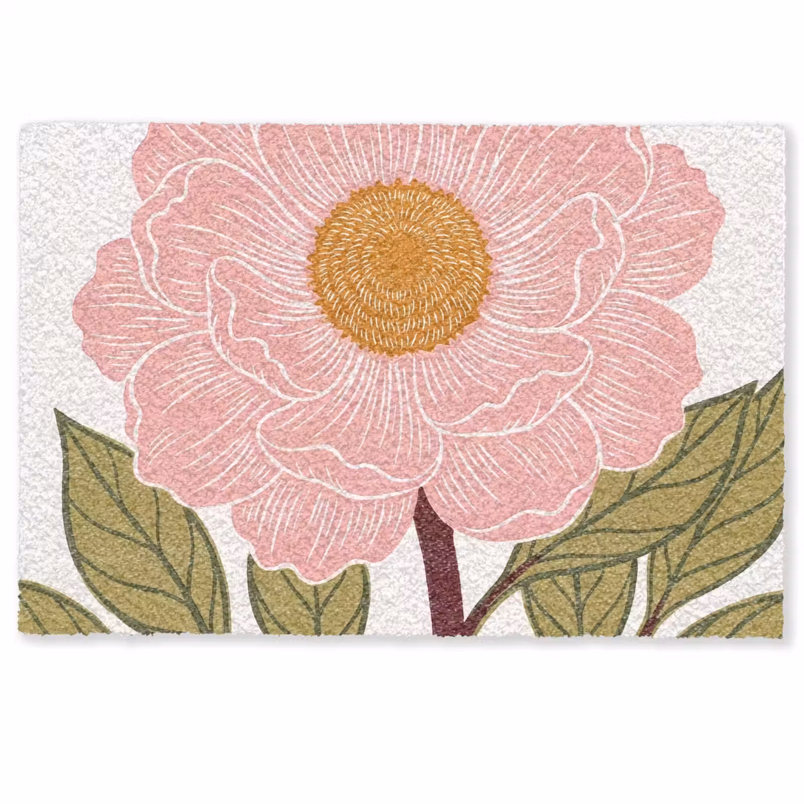 Deurmat - Bloemen - Roze - Illustratie - Bloemen - Roze - Illustratie Deurmat klein