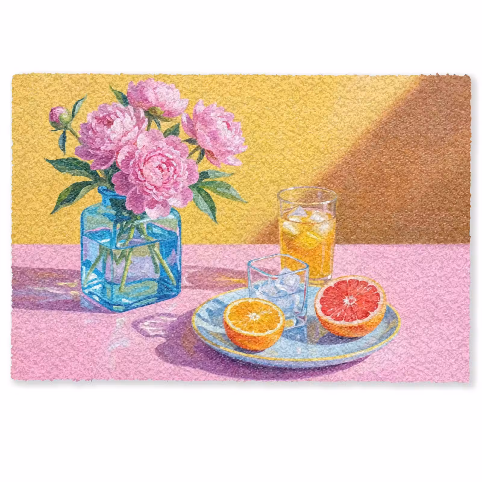 Deurmat - Bloemen - Roze - Modern - Bloemen - Roze - Modern Deurmat klein
