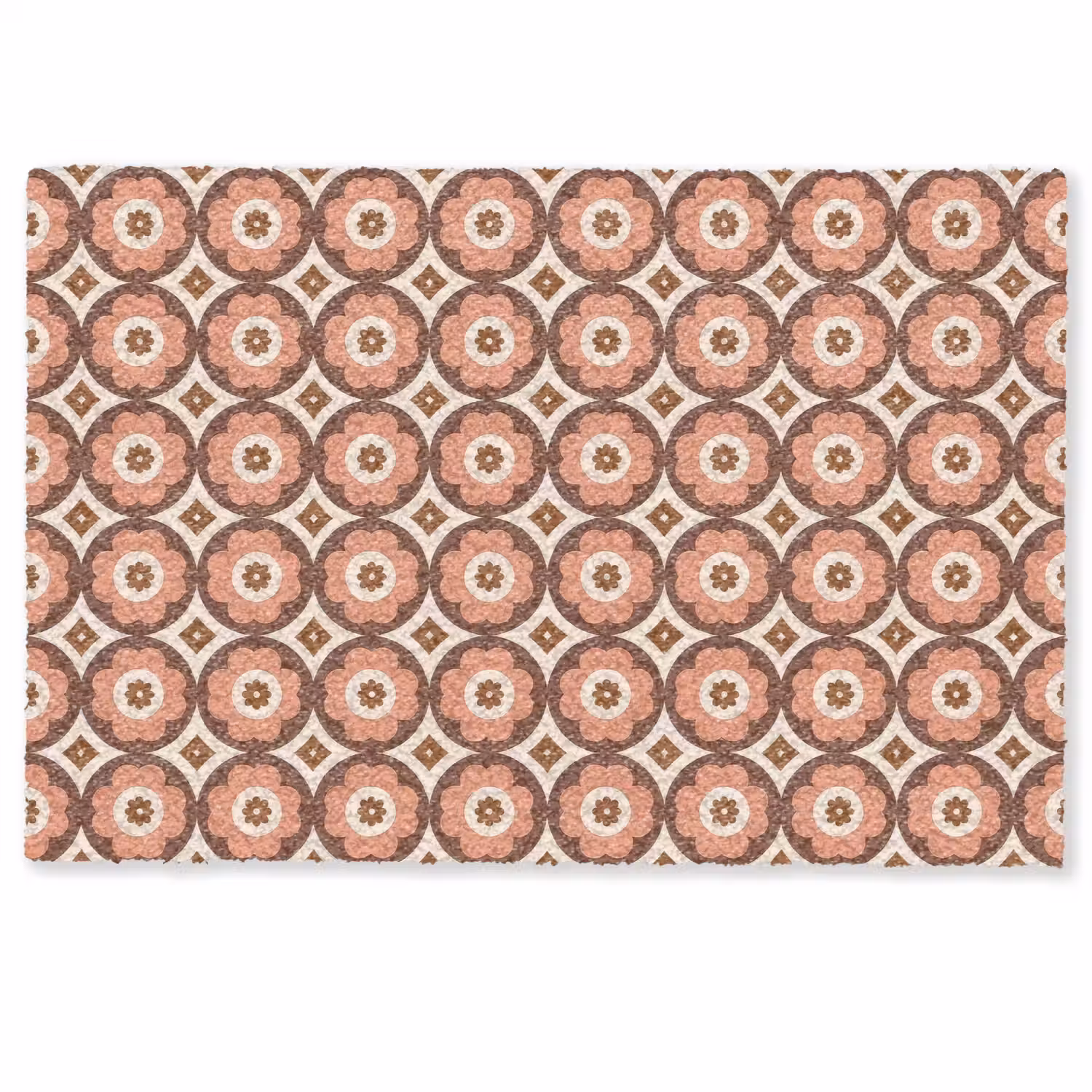 Bloemvormen - Patroon - Roze - Vintage Deurmat klein -zkaufland3d
