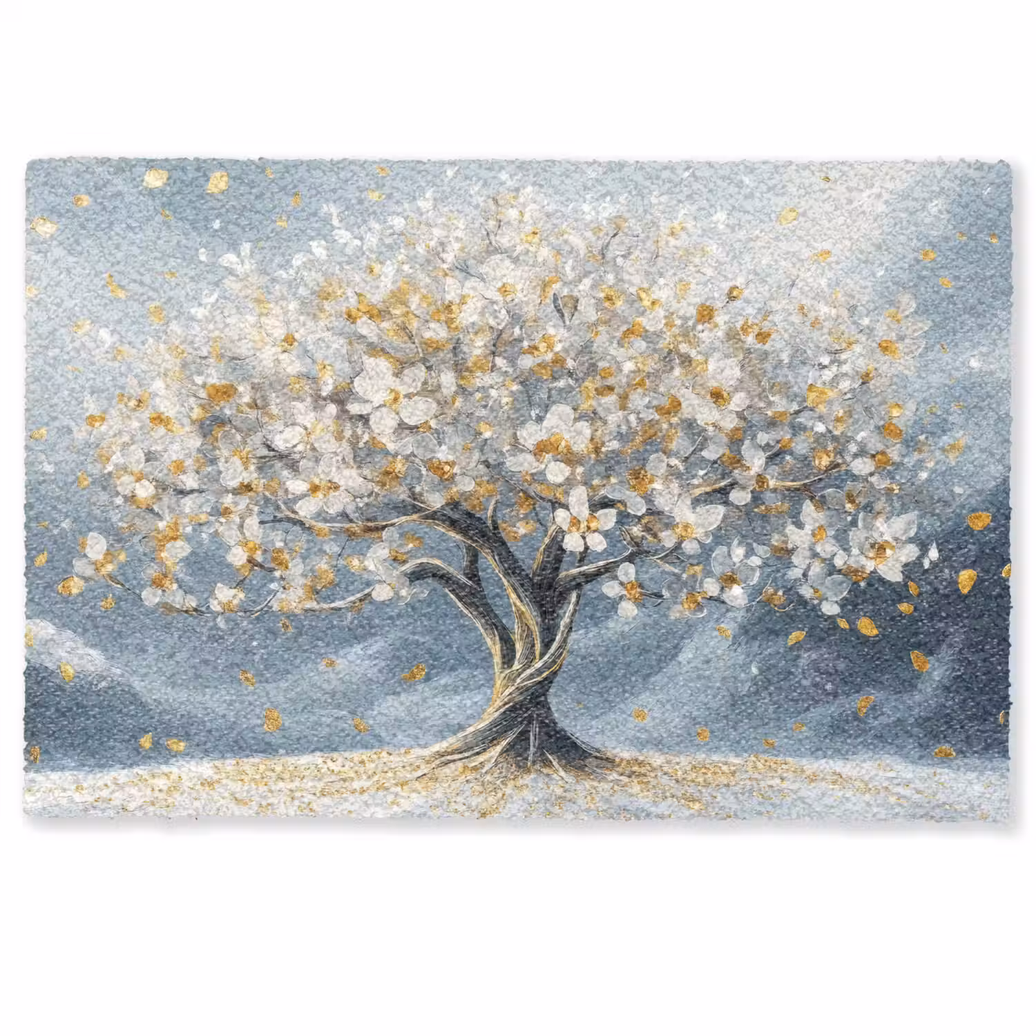 Boom - Winter - Levensboom - Modern - Goud Deurmat klein -zkaufland3d