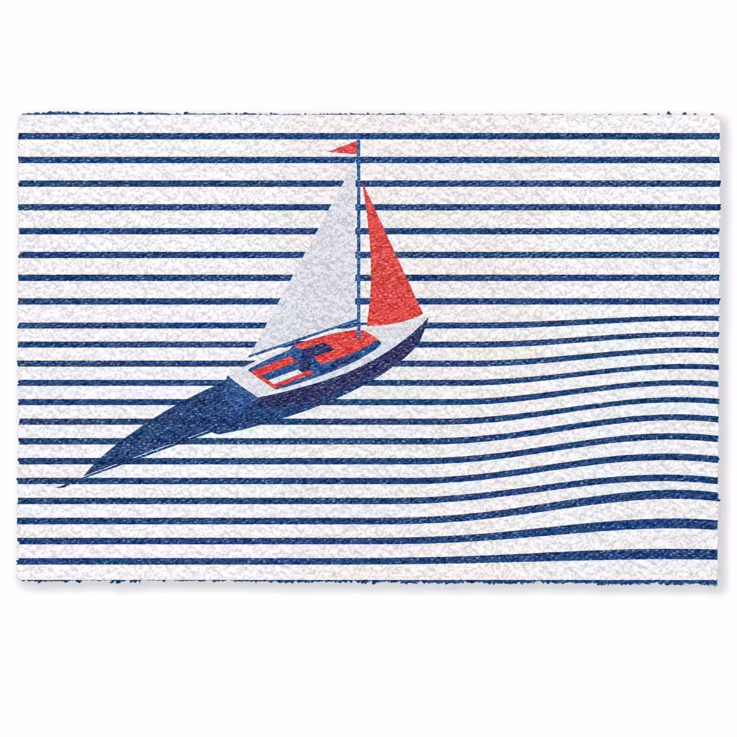 Boot - Water - Abstract - Blauw Deurmat klein -zkaufland3d