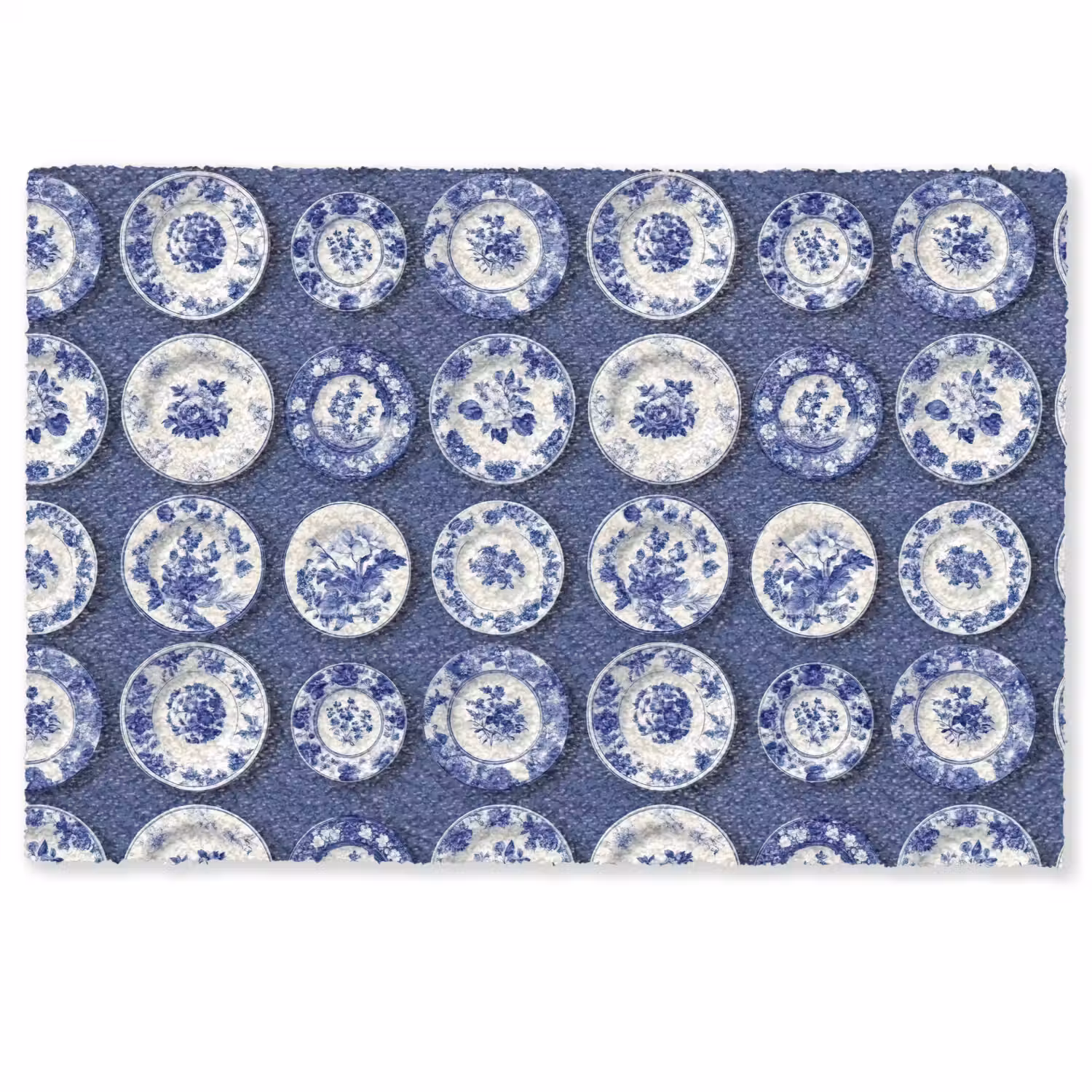 Borden - Floraal - Blauw Deurmat klein 898 -zkaufland3d