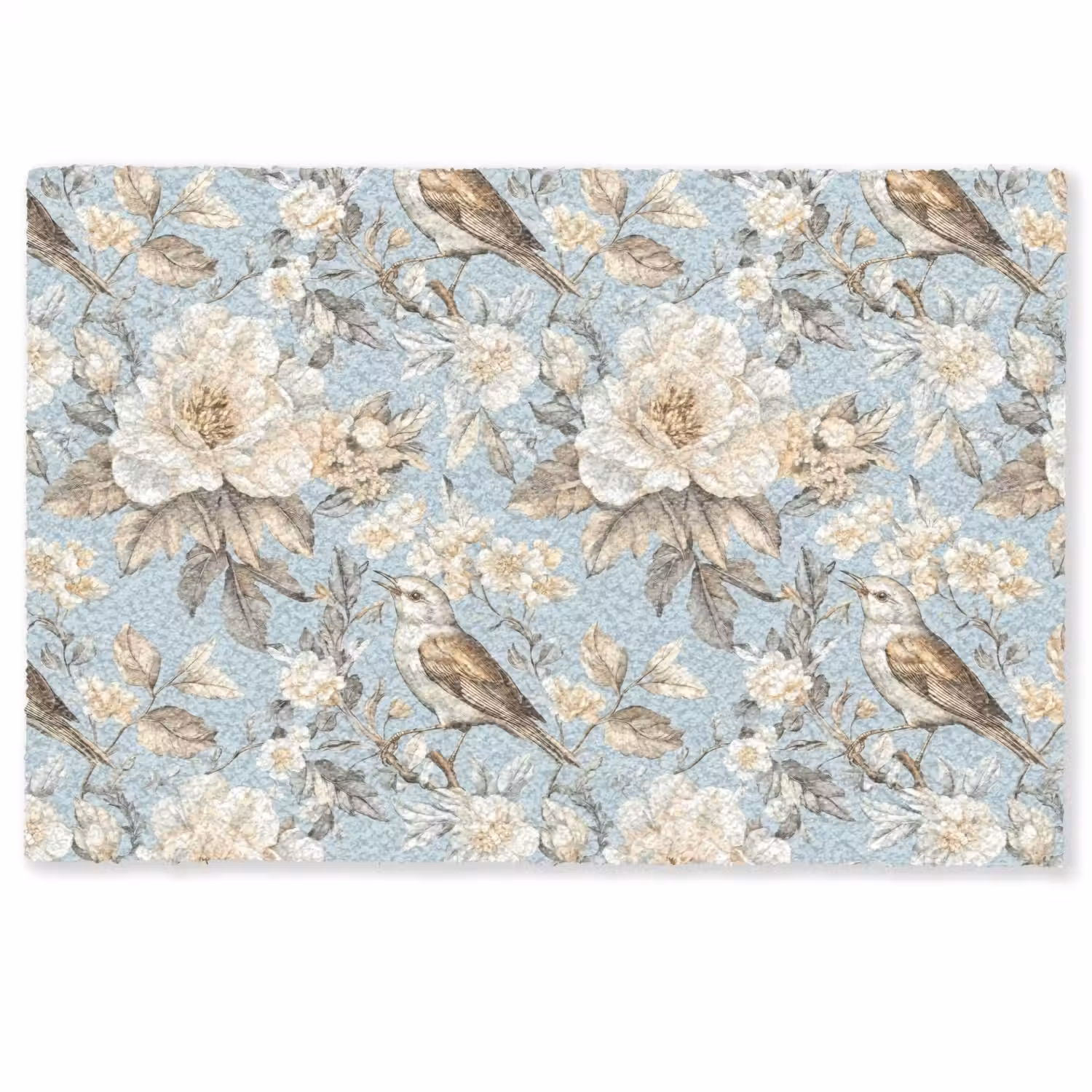 Botanisch - Zangvogel - Blauw Deurmat klein 898 -zkaufland3d