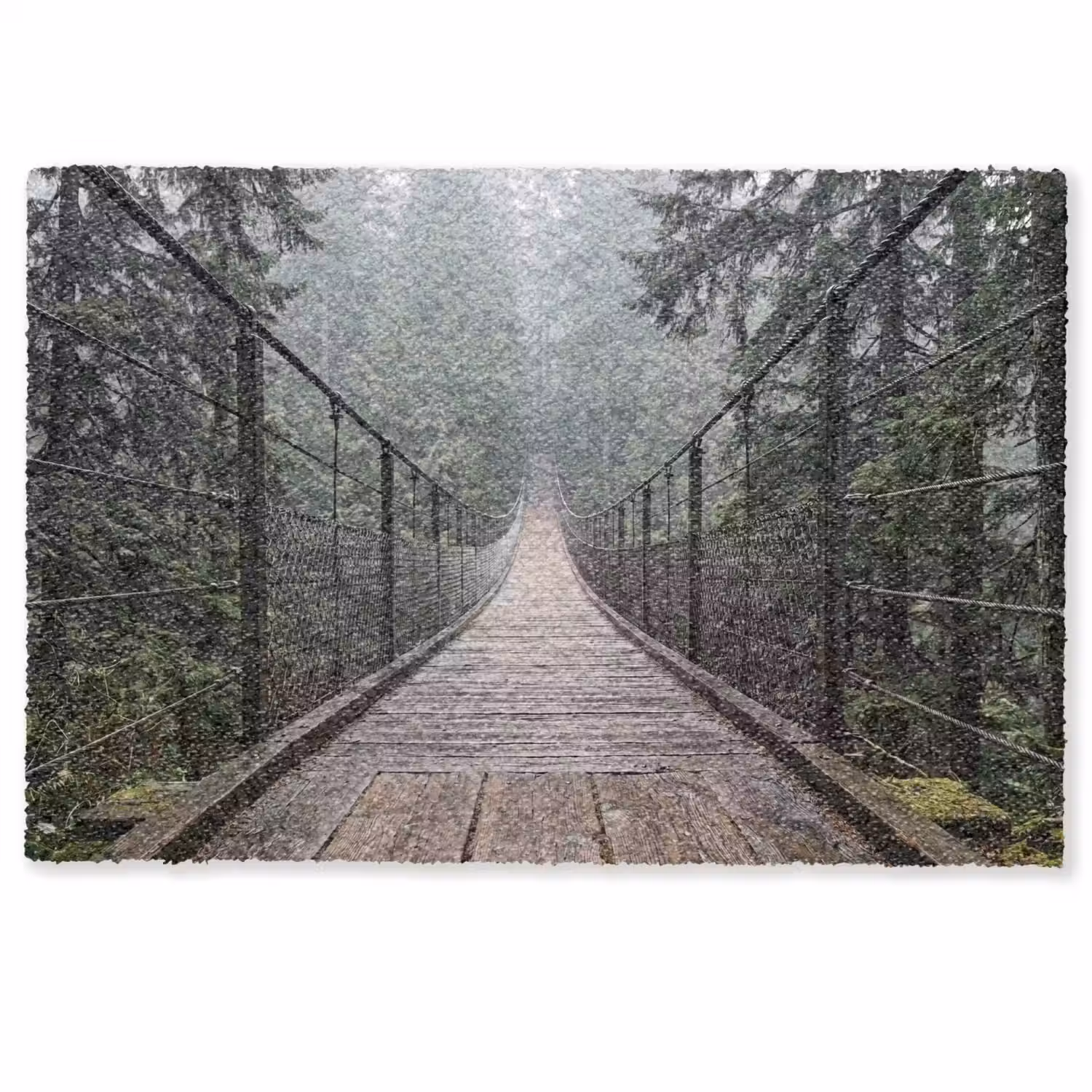Brug - Bos - Mist - Natuur Deurmat klein -zkaufland3d