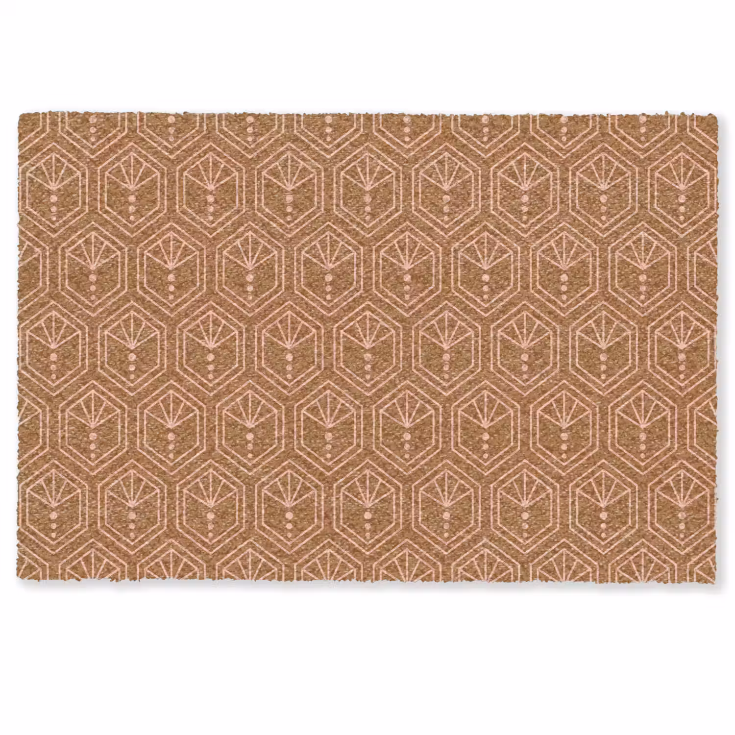 Bruin - Roze - Geometrisch - Patroon Deurmat klein 898 -zkaufland3d