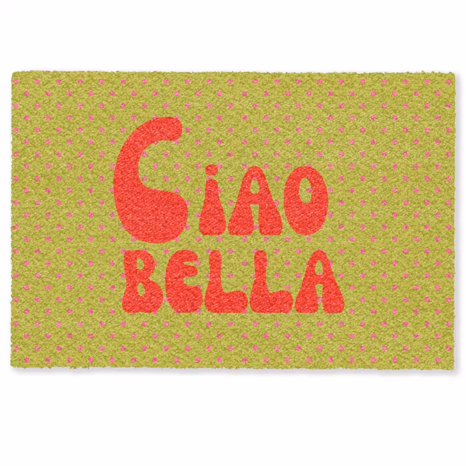 Ciao bella - Rood - Groen - Stippen Deurmat klein -zkaufland3d
