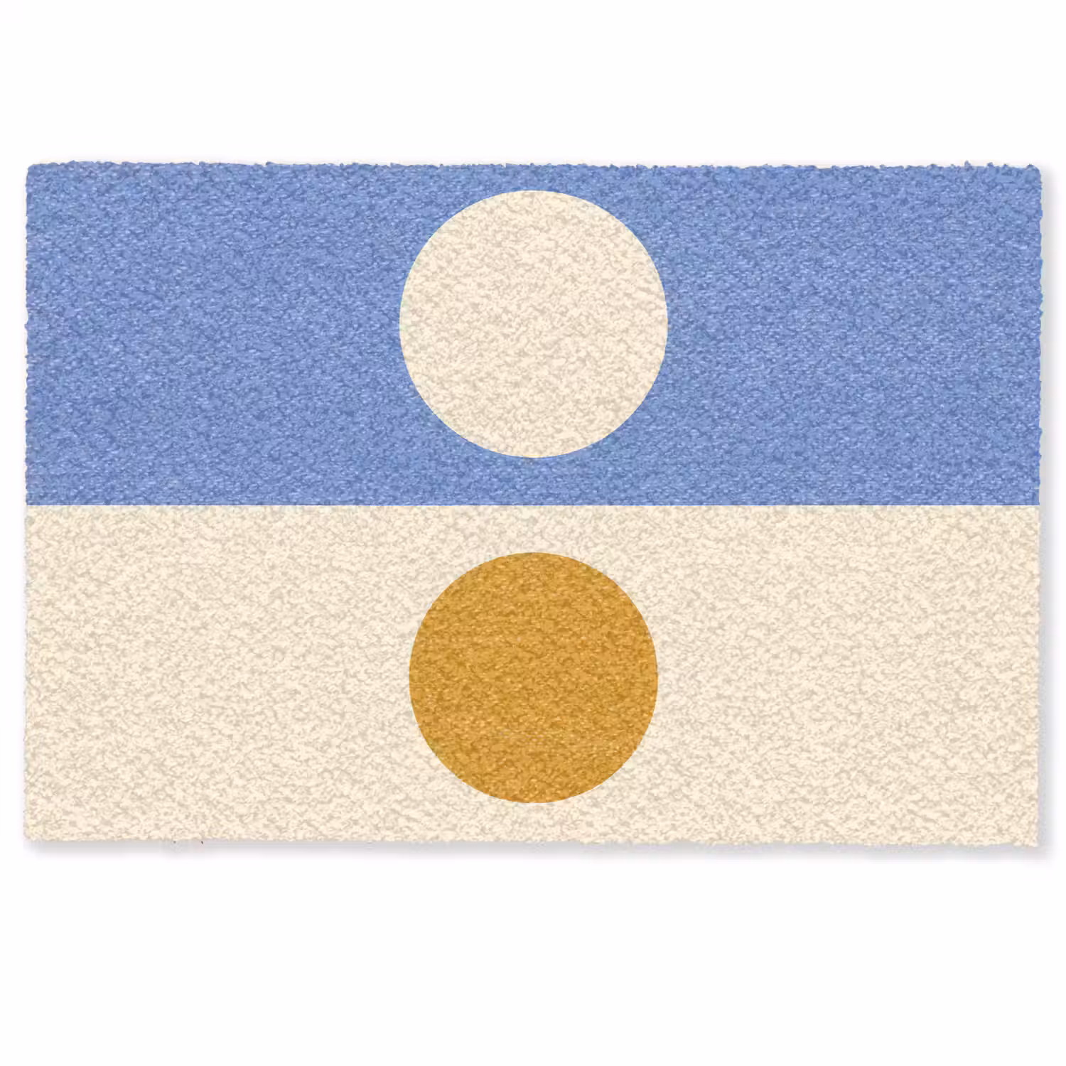 Cirkels - Symmetrisch - Wit - Blauw- Geel Deurmat klein -zkaufland3d