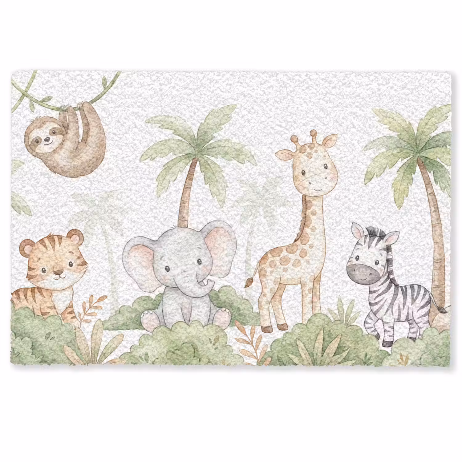 Dieren - Jungle - Pastel Deurmat klein -zkaufland3d