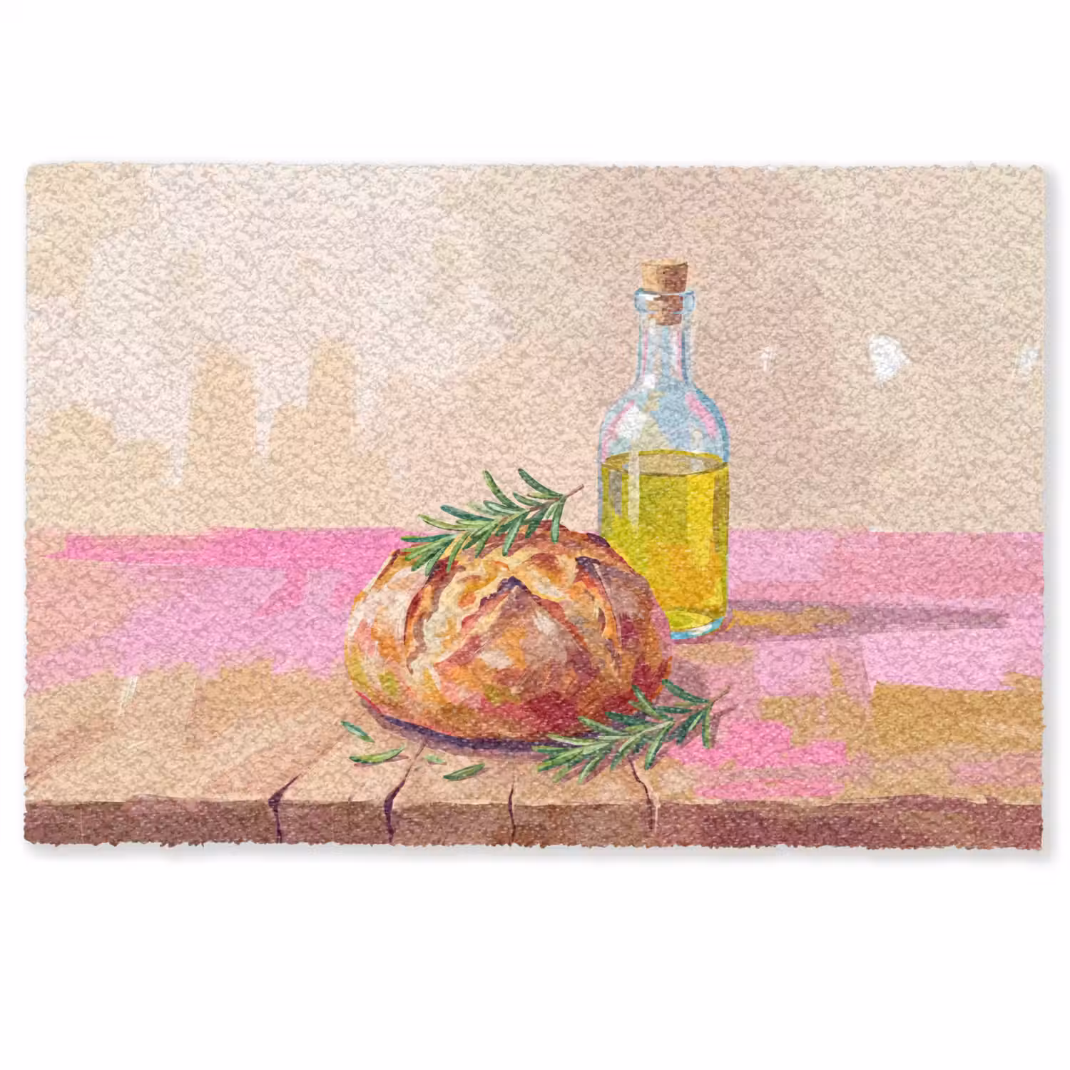 Eten - Brood - Olijfolie - Abstract - Keuken Deurmat klein -zkaufland3d