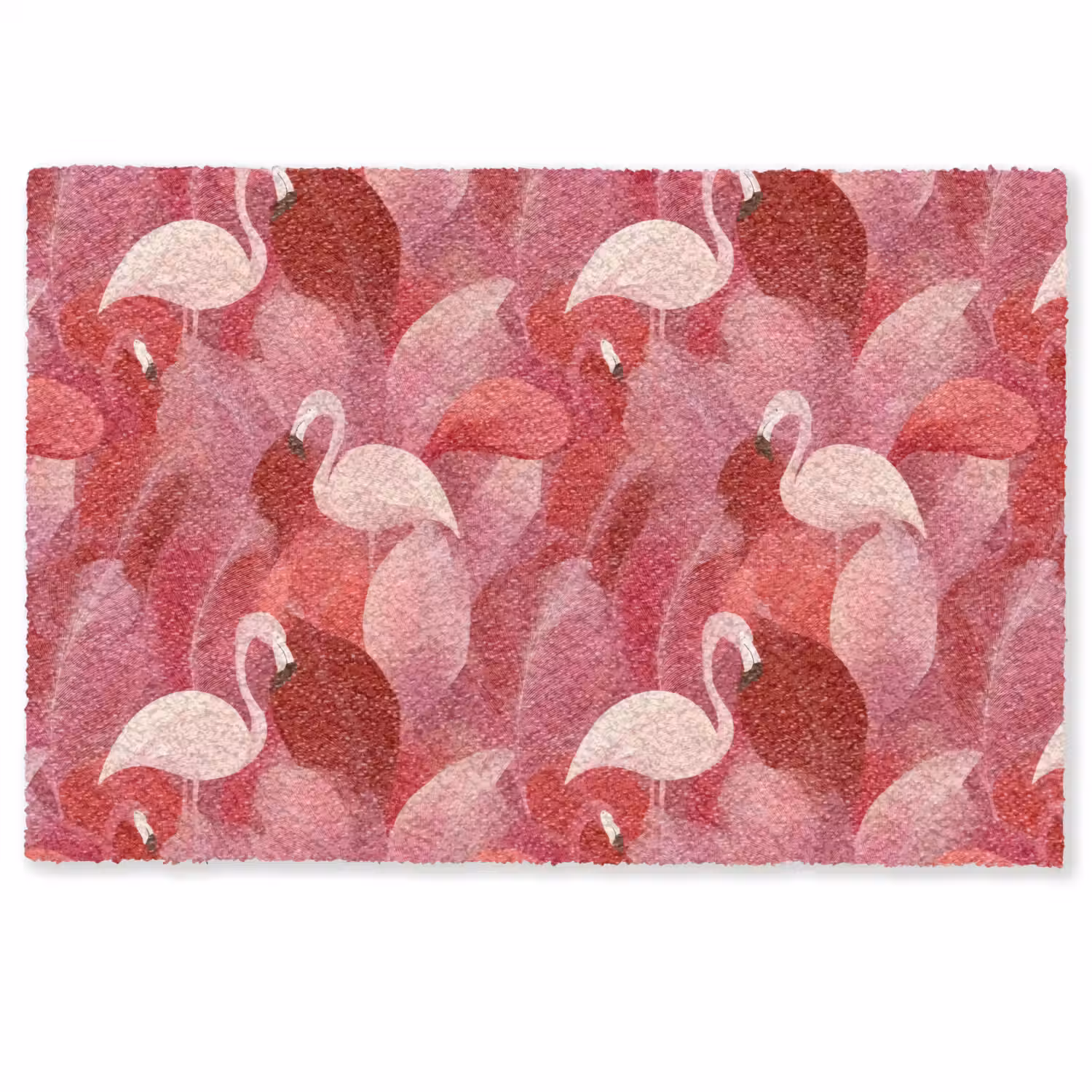 Flamingo - Botanisch - Elegant - Roze - Rood Deurmat klein 898 -zkaufland3d
