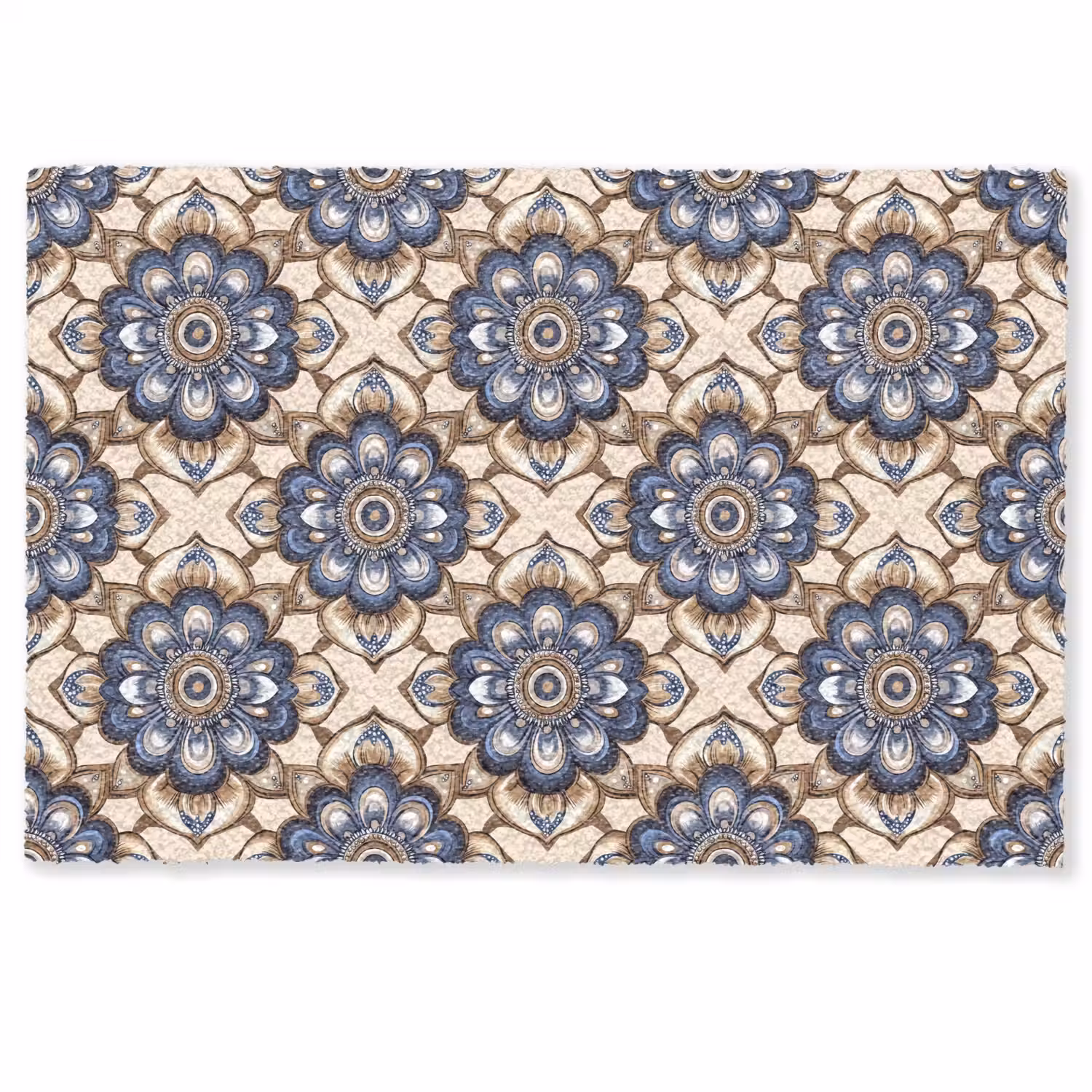 Floraal - Ornament - Blauw Deurmat klein 898 -zkaufland3d