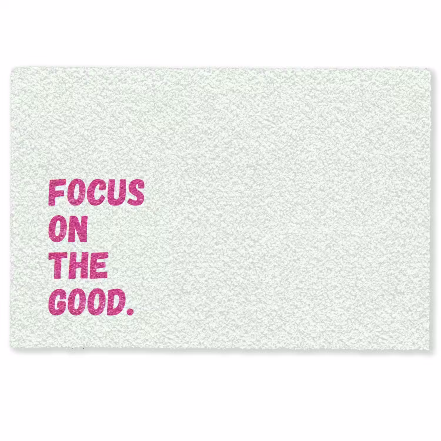 Focus on the good - Beige - Roze Deurmat klein -zkaufland3d
