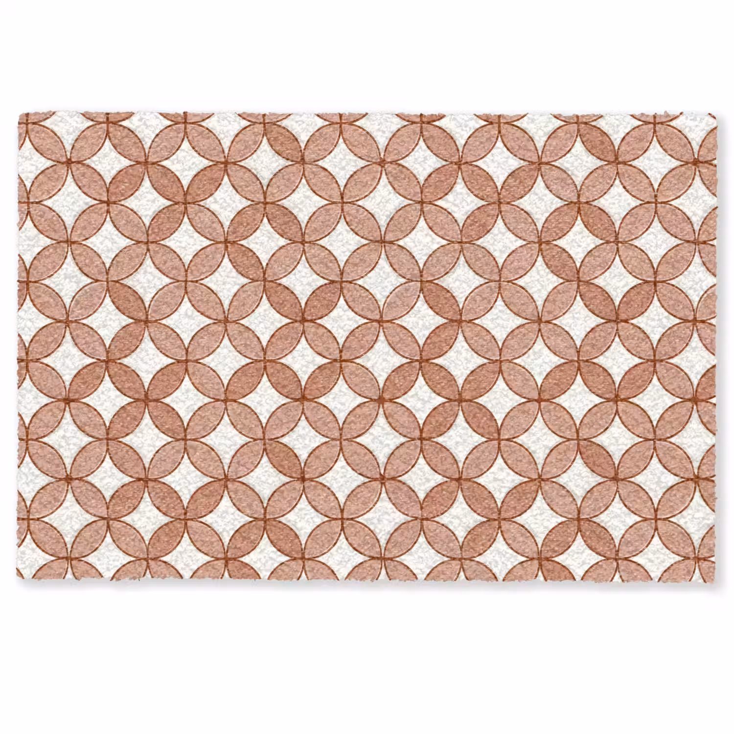Geometrisch - Cirkels - Modern - Terracotta Deurmat klein 898 -zkaufland3d