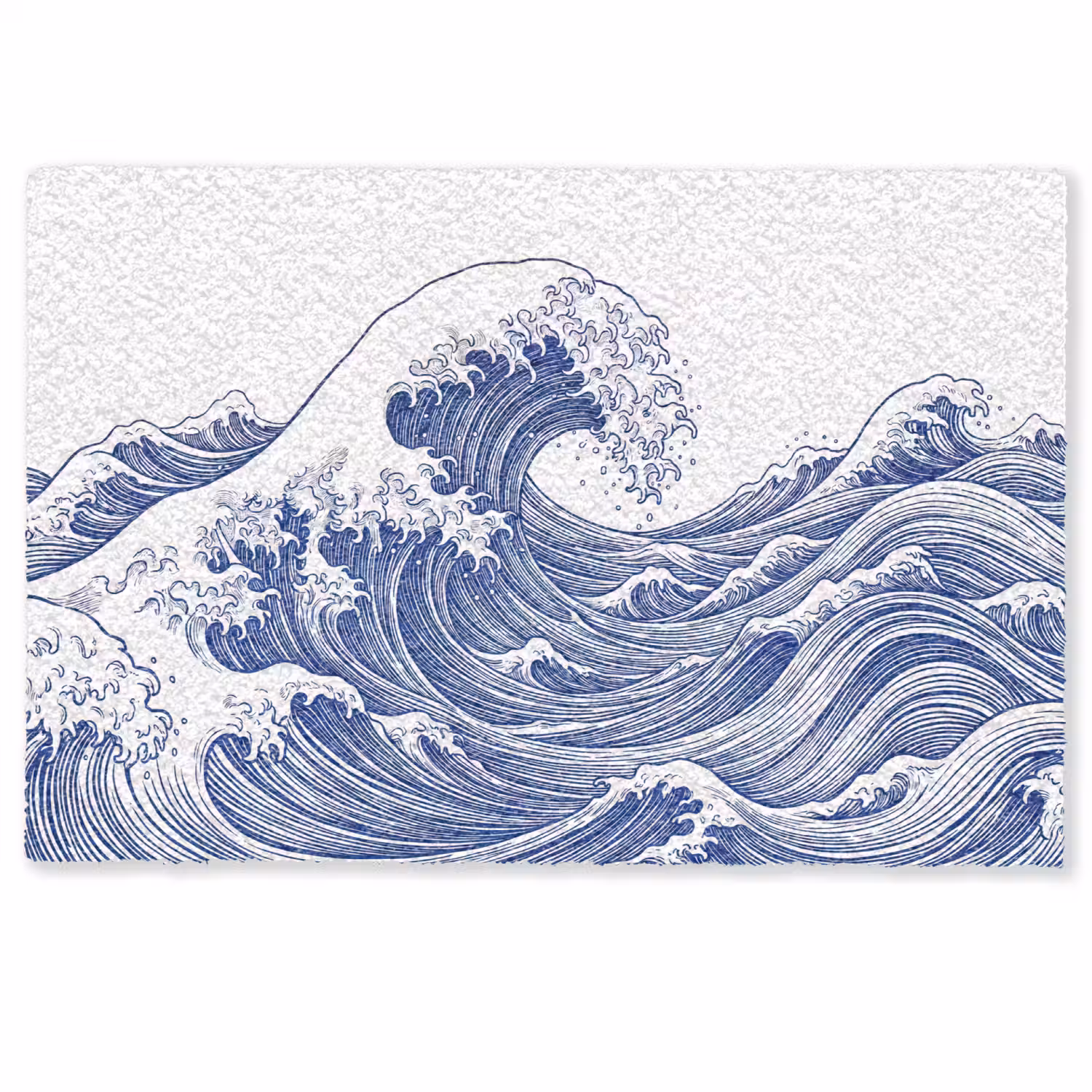 Golf - Japans - Zee - Illustratie - Blauw Deurmat klein -zkaufland3d
