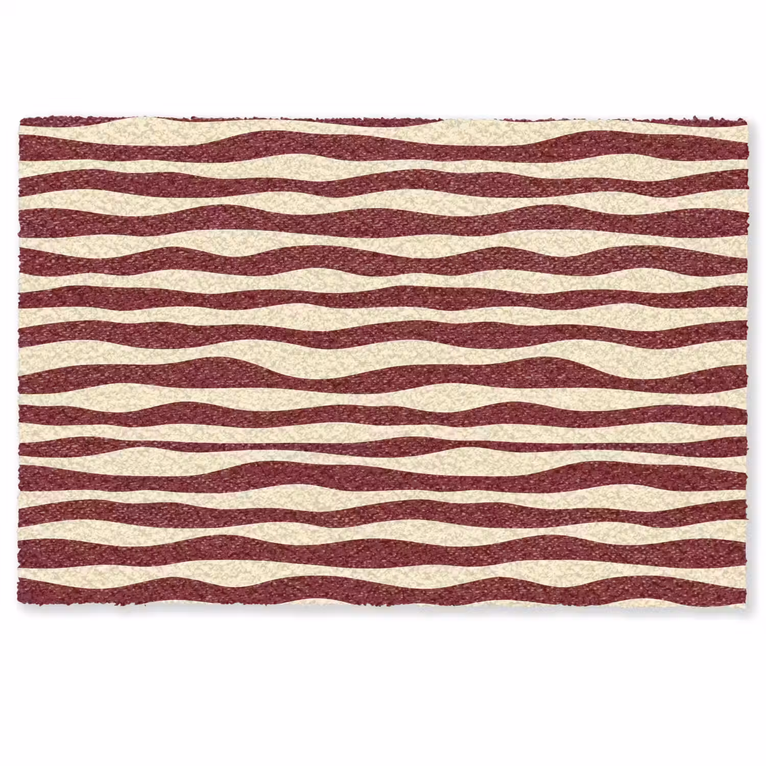 Golven - Rood - Patroon - Crème Deurmat klein 898 -zkaufland3d