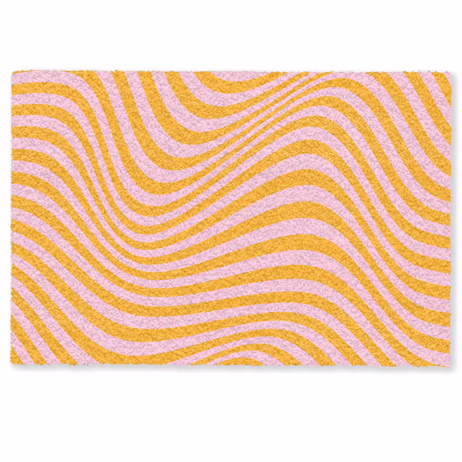 Golvend patroon - Oranje - Roze - Lijnen Deurmat klein -zkaufland3d