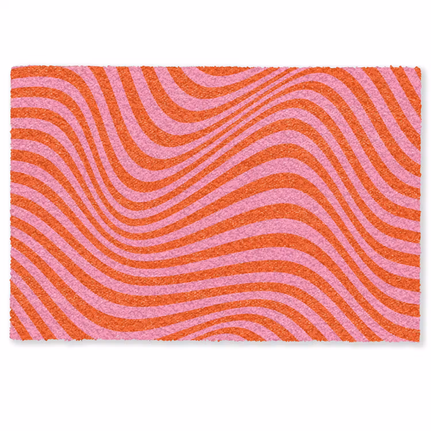 Golvend patroon - Rood - Roze - Lijnen Deurmat klein -zkaufland3d
