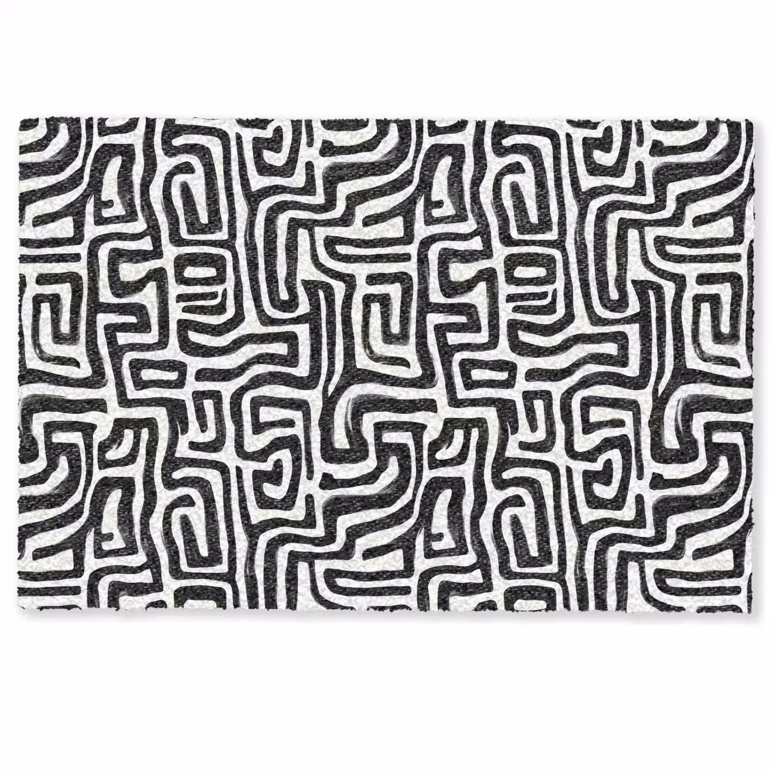 Grafisch - Lijnen - Zwart - Wit Deurmat klein 898 -zkaufland3d