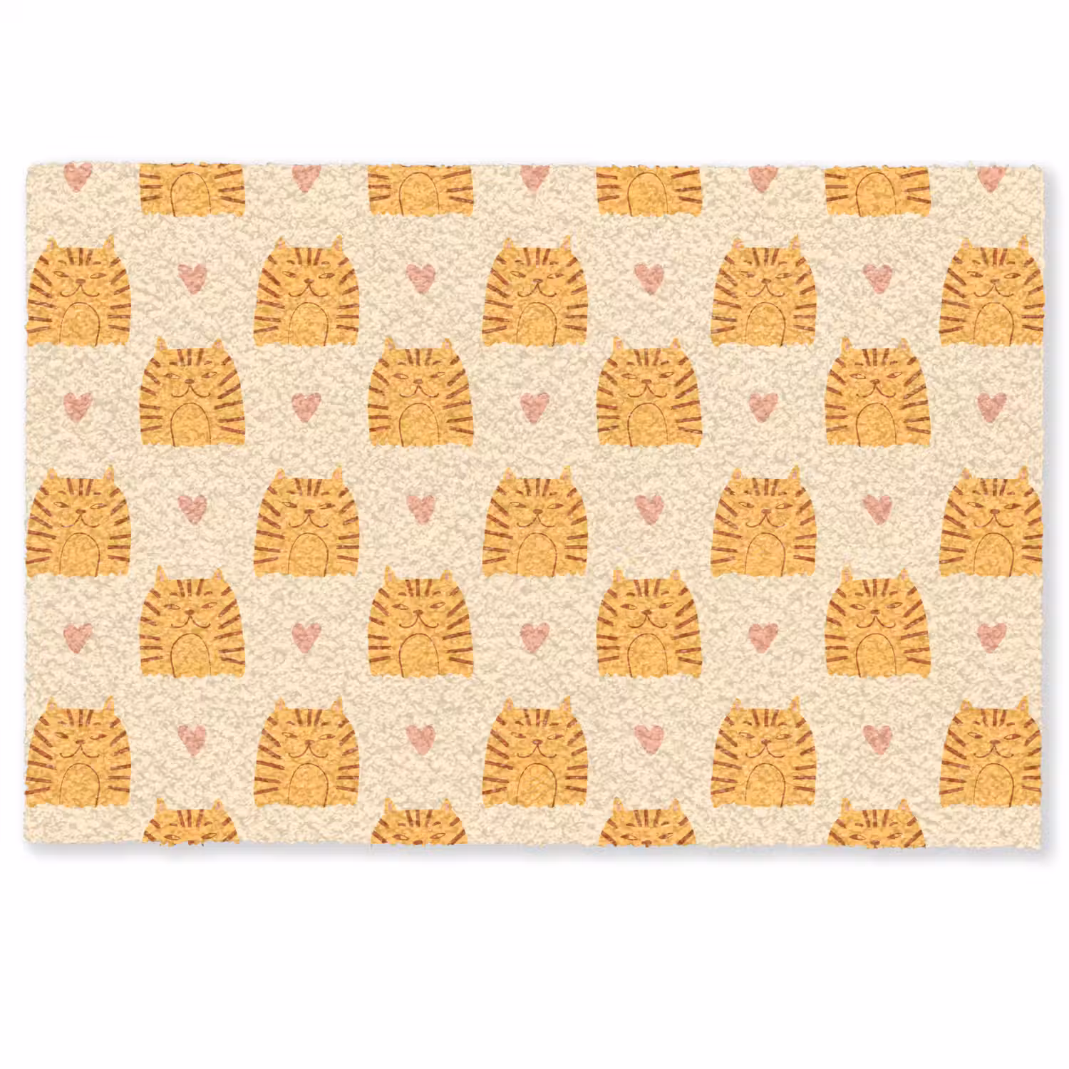 Hartjes - Katten - Strepen - Beige Deurmat klein 898 -zkaufland3d