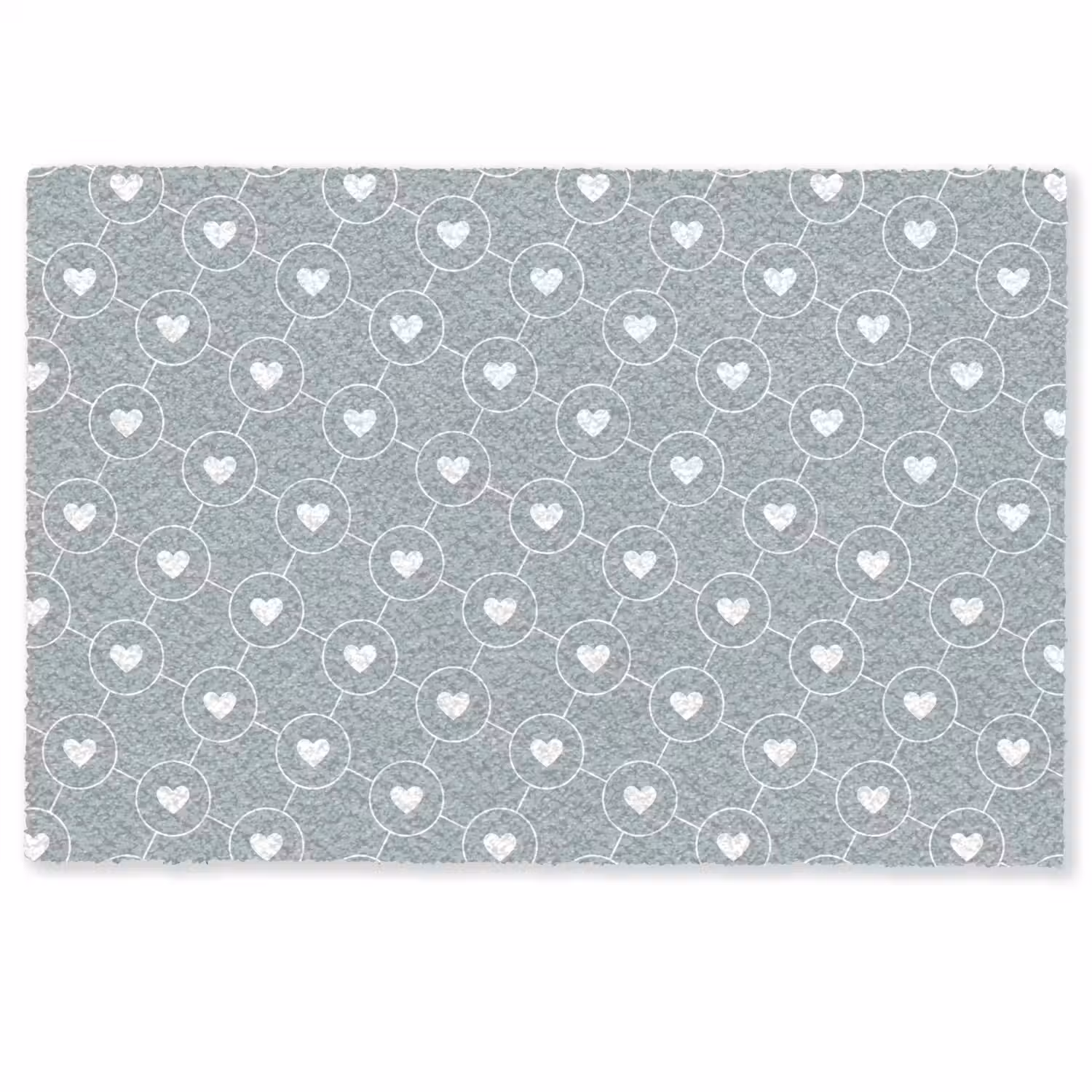 Hartjes - Wit - Rond - Patroon Deurmat klein 898 -zkaufland3d