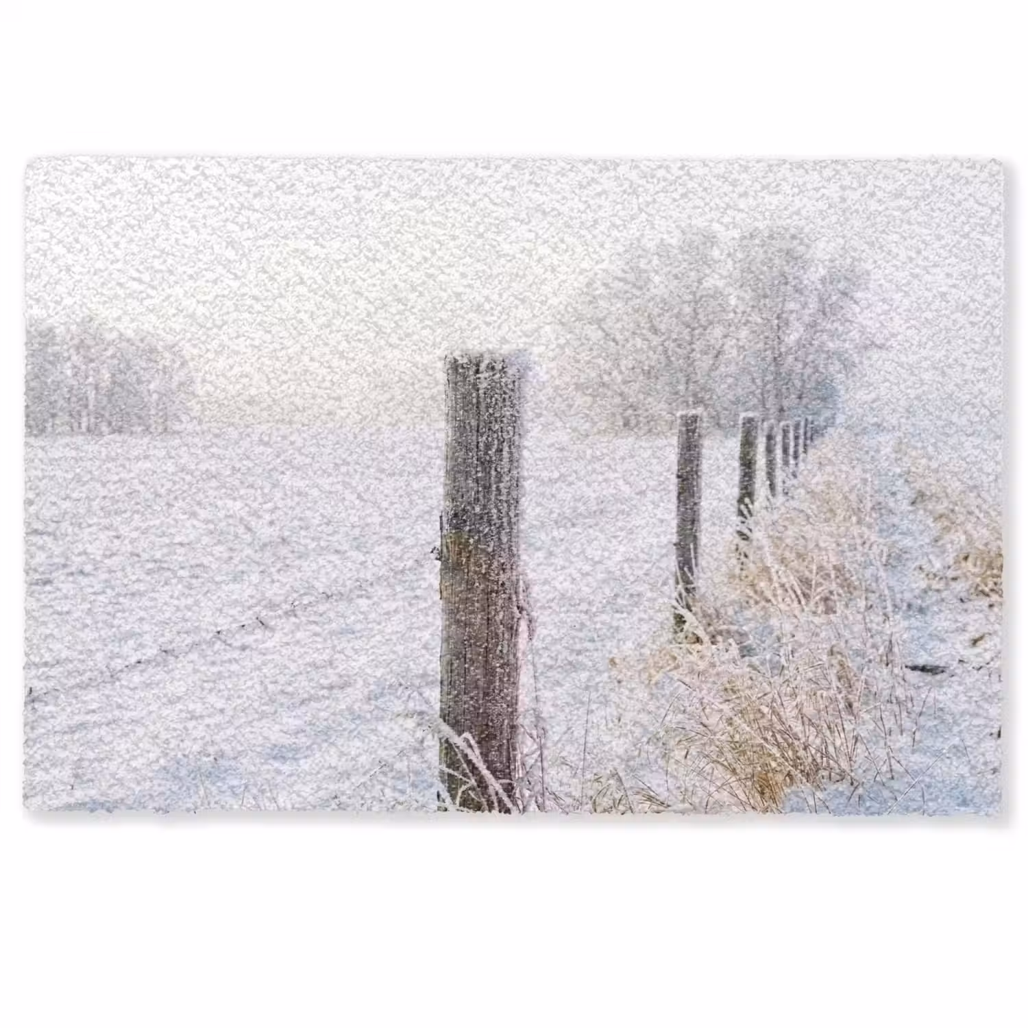 Hek - Sneeuw - Mist - Platteland - Nostalgisch Deurmat klein -zkaufland3d
