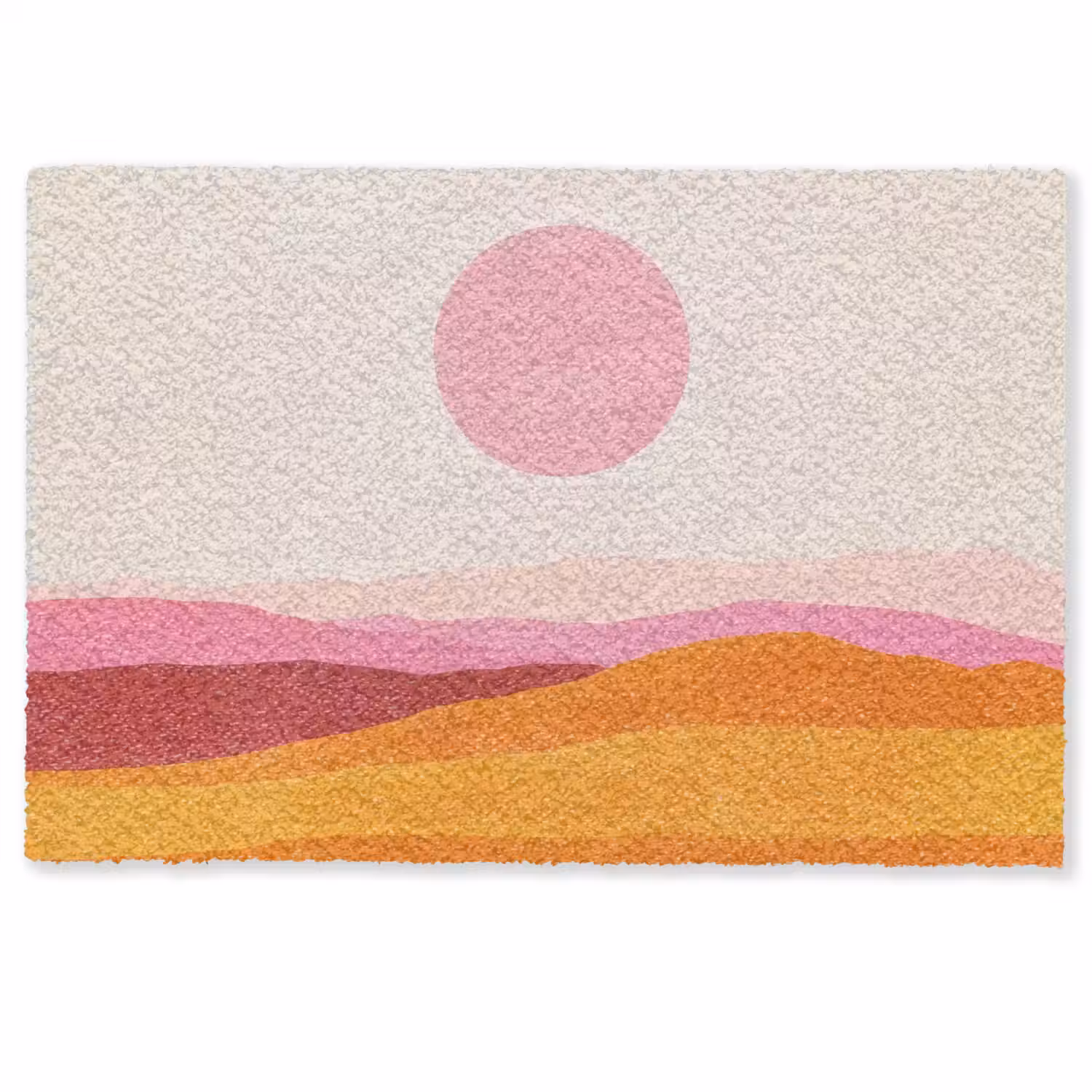 Heuvels - Oranje - Zon - Abstract Deurmat klein -zkaufland3d