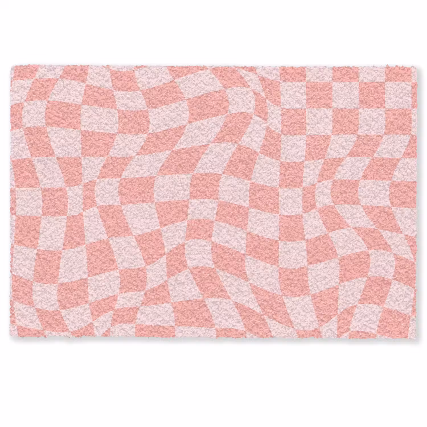 Hokjes patroon - Roze - Golvende lijnen Deurmat klein -zkaufland3d