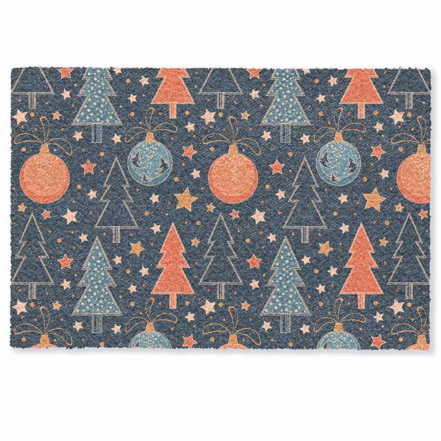 Illustratie - Kerst - Symbolen - Blauw Deurmat klein 898 -zkaufland3d