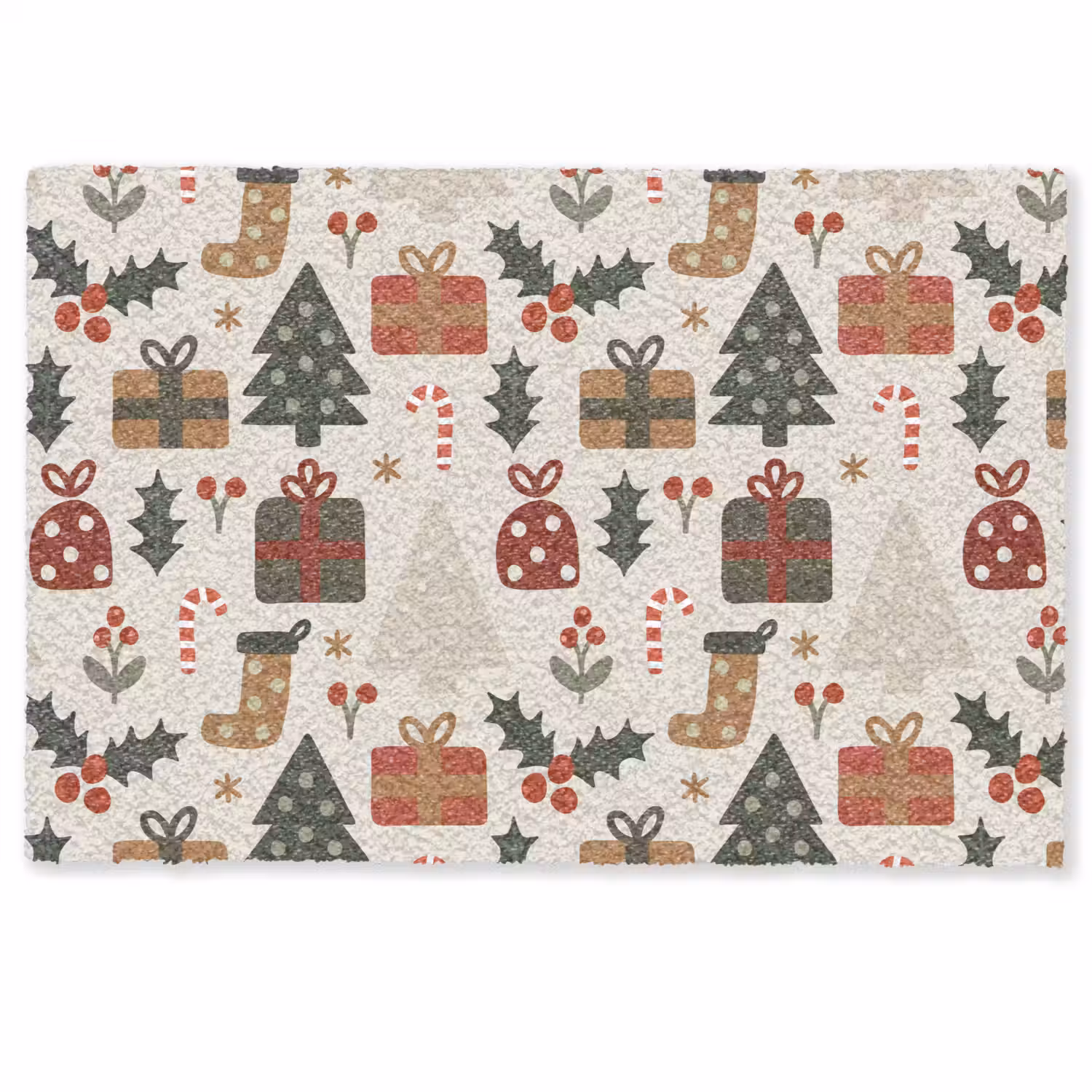 Illustratie - Kerstfiguren - Beige Deurmat klein 898 -zkaufland3d