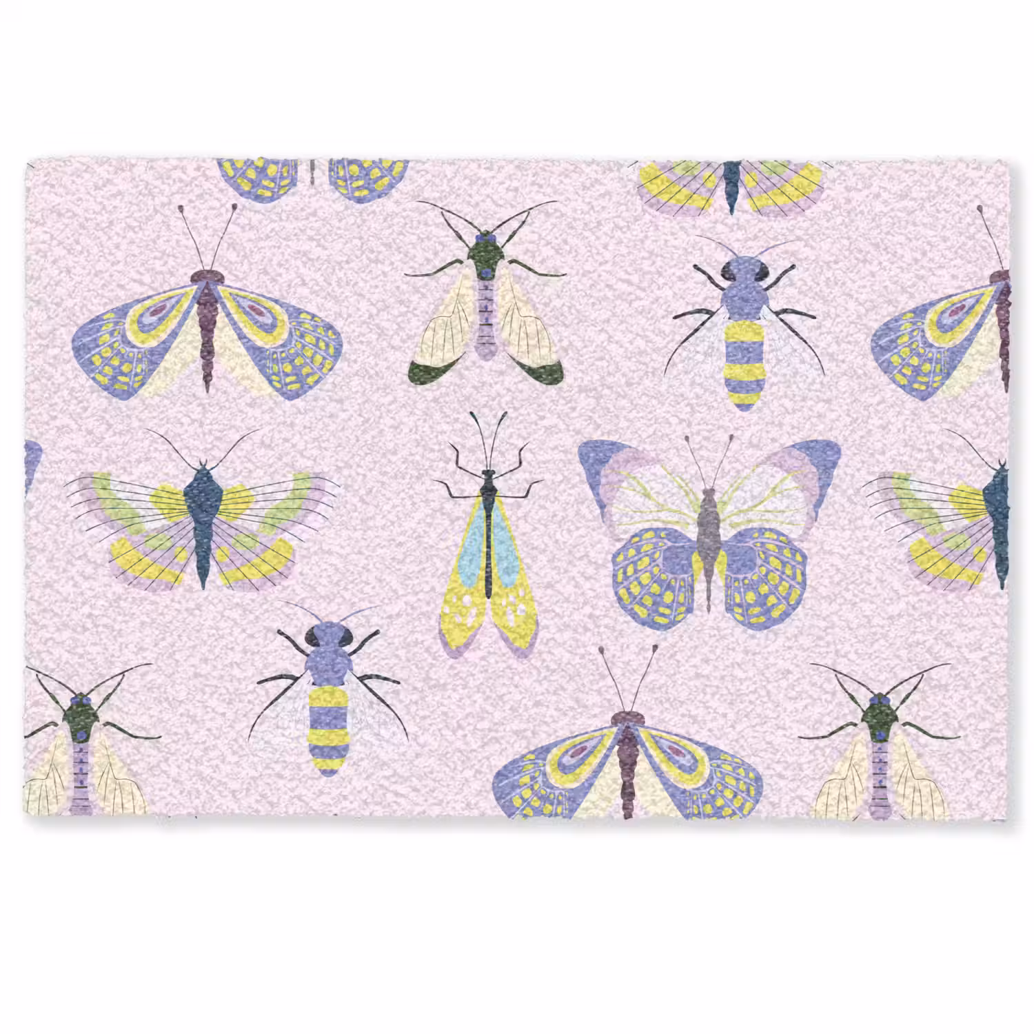 Insecten - Vlinders - Patroon - Roze - Kleurrijk Deurmat klein -zkaufland3d