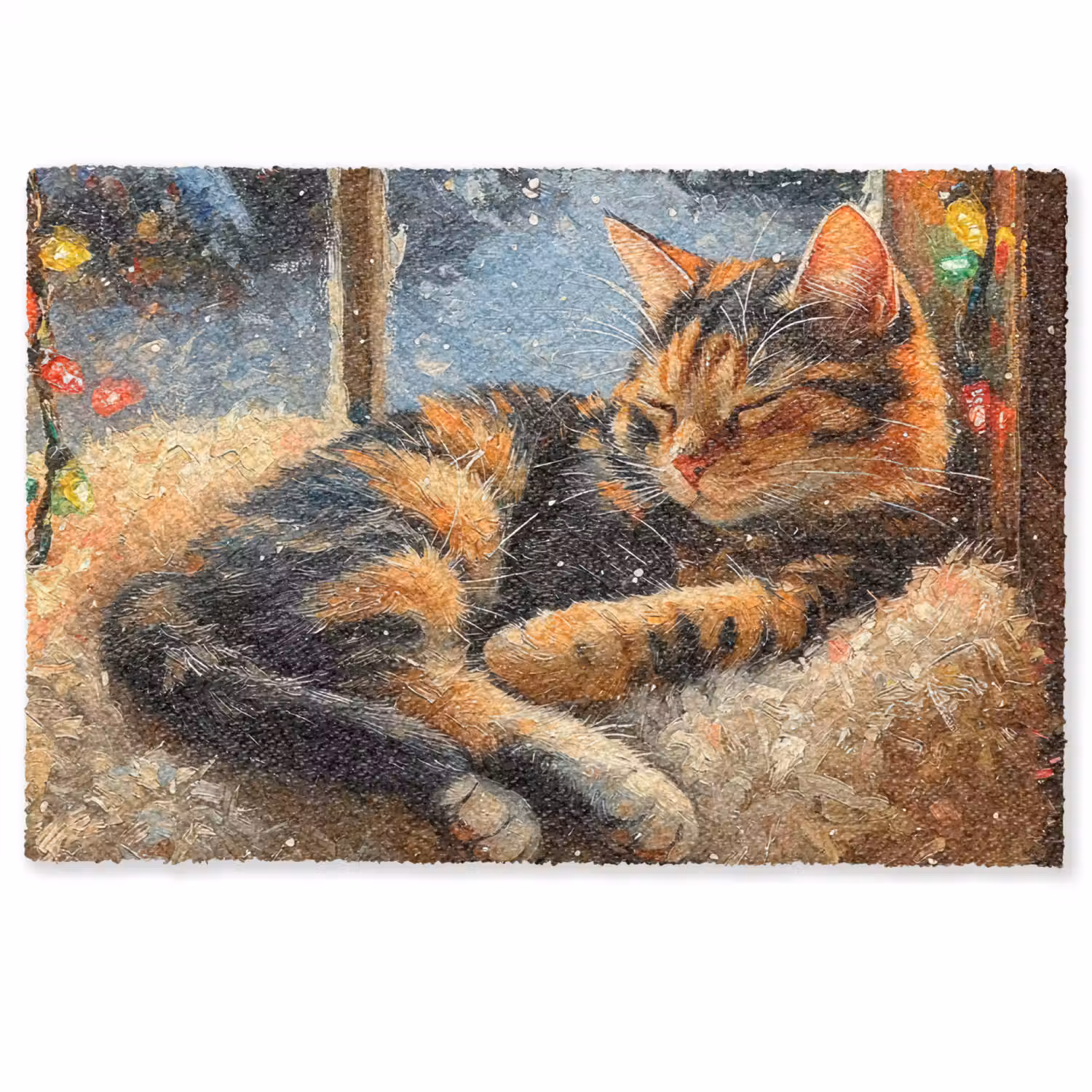 Kat - Kerst - Winter - Dier Deurmat klein -zkaufland3d