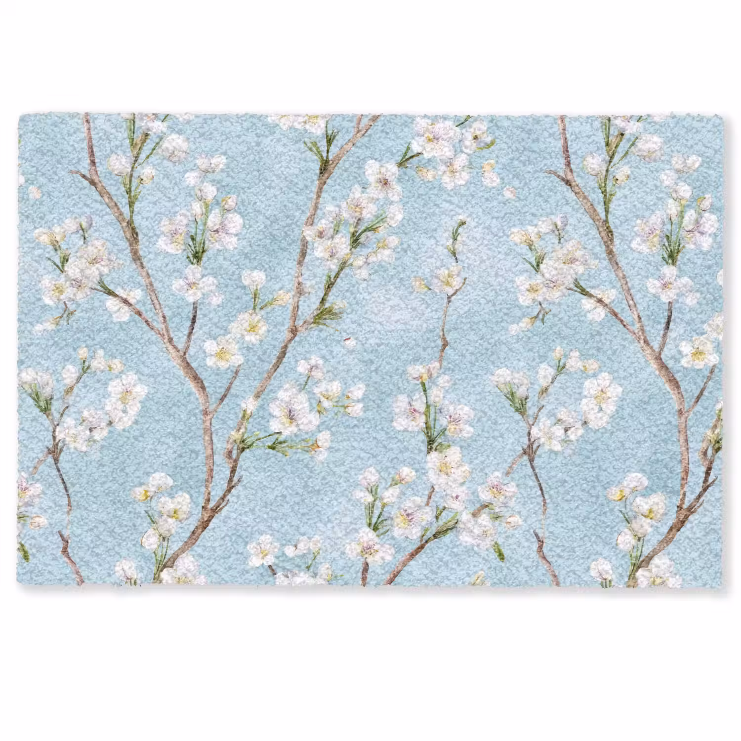 Kersenbloesem - Textuur - Blauw Deurmat klein 898 -zkaufland3d