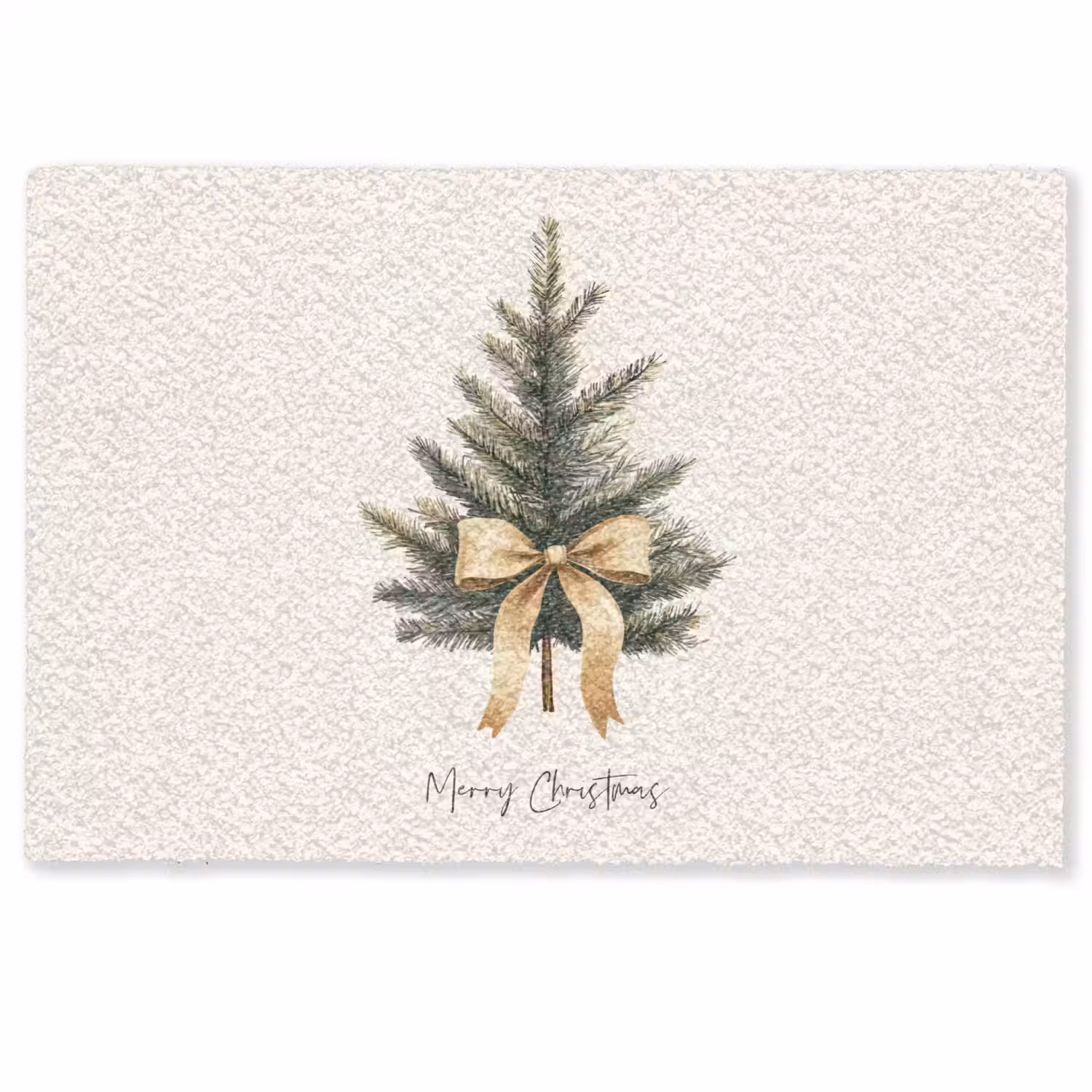 Kerstboom - Kerst - Merry Christmas - Beige Deurmat klein -zkaufland3d