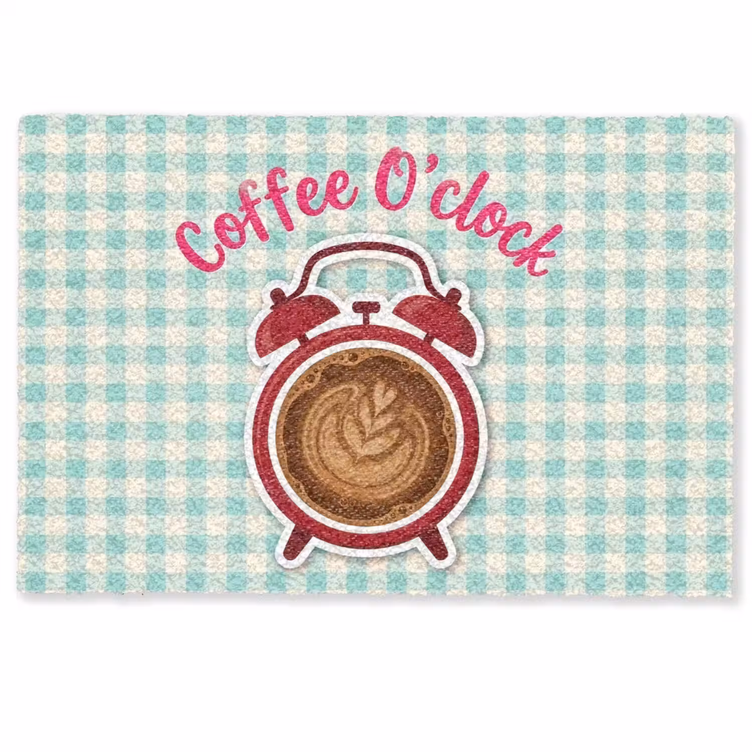 Koffie - Klok - Groen Deurmat klein -zkaufland3d