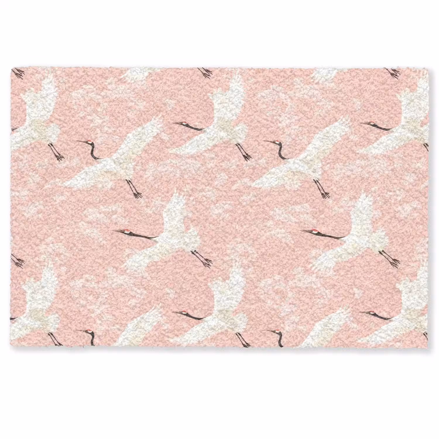 Kraanvogels - Bloesem - Roze Deurmat klein 898 -zkaufland3d