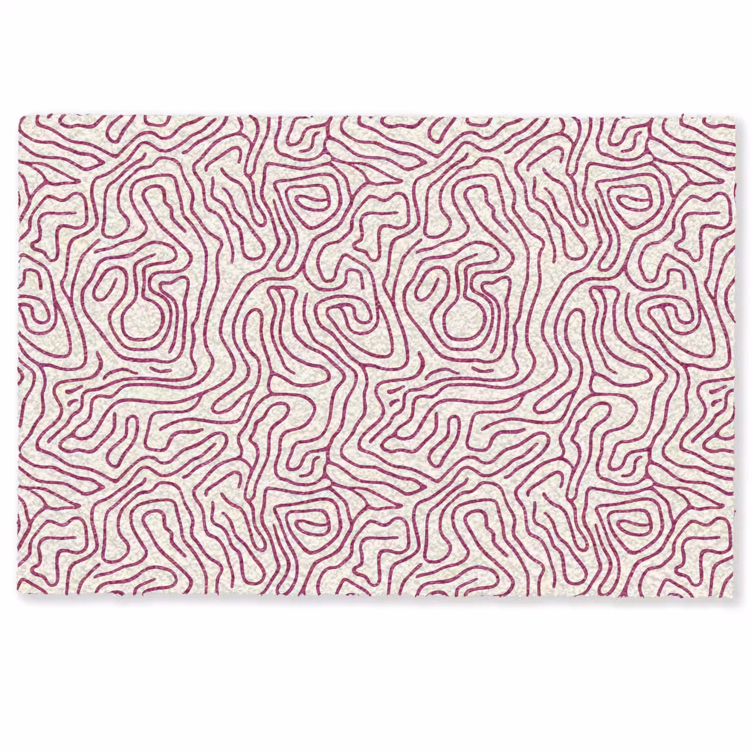 Kronkelende lijn - Magenta - Crème Deurmat klein 898 -zkaufland3d