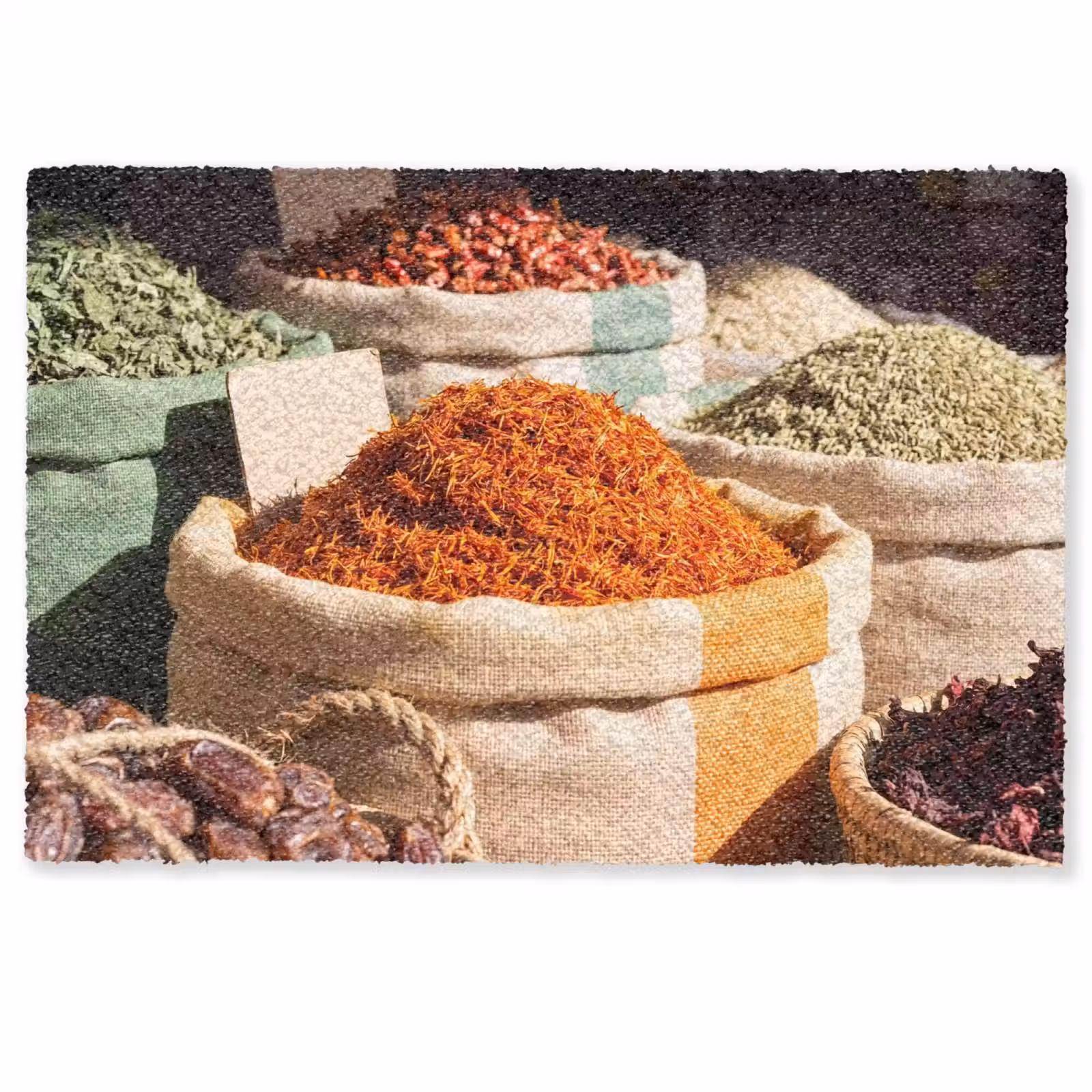 Deurmat - Kruiden - Markt - Kleurrijk - Kruiden - Markt - Kleurrijk Deurmat klein