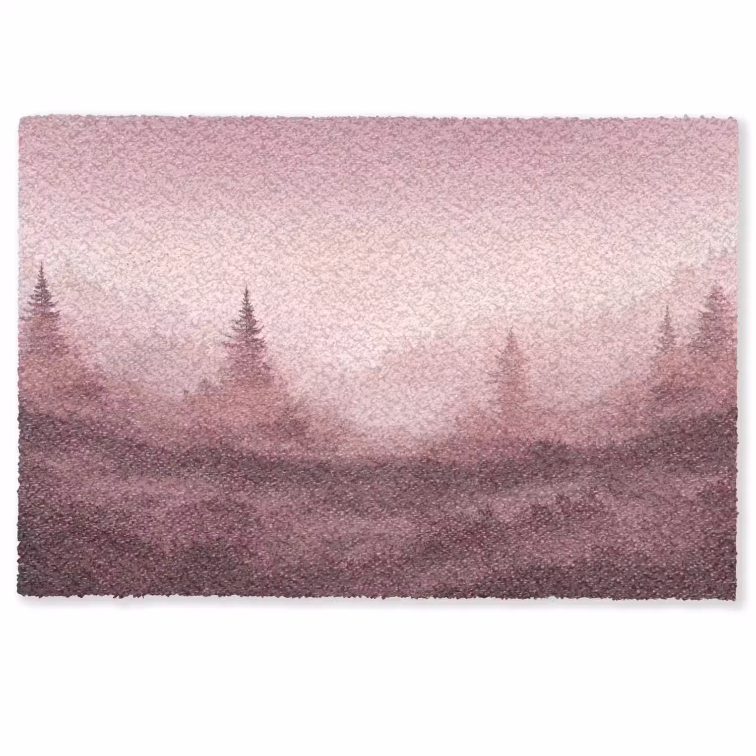 Landschap - Mistig - Roze Deurmat klein -zkaufland3d