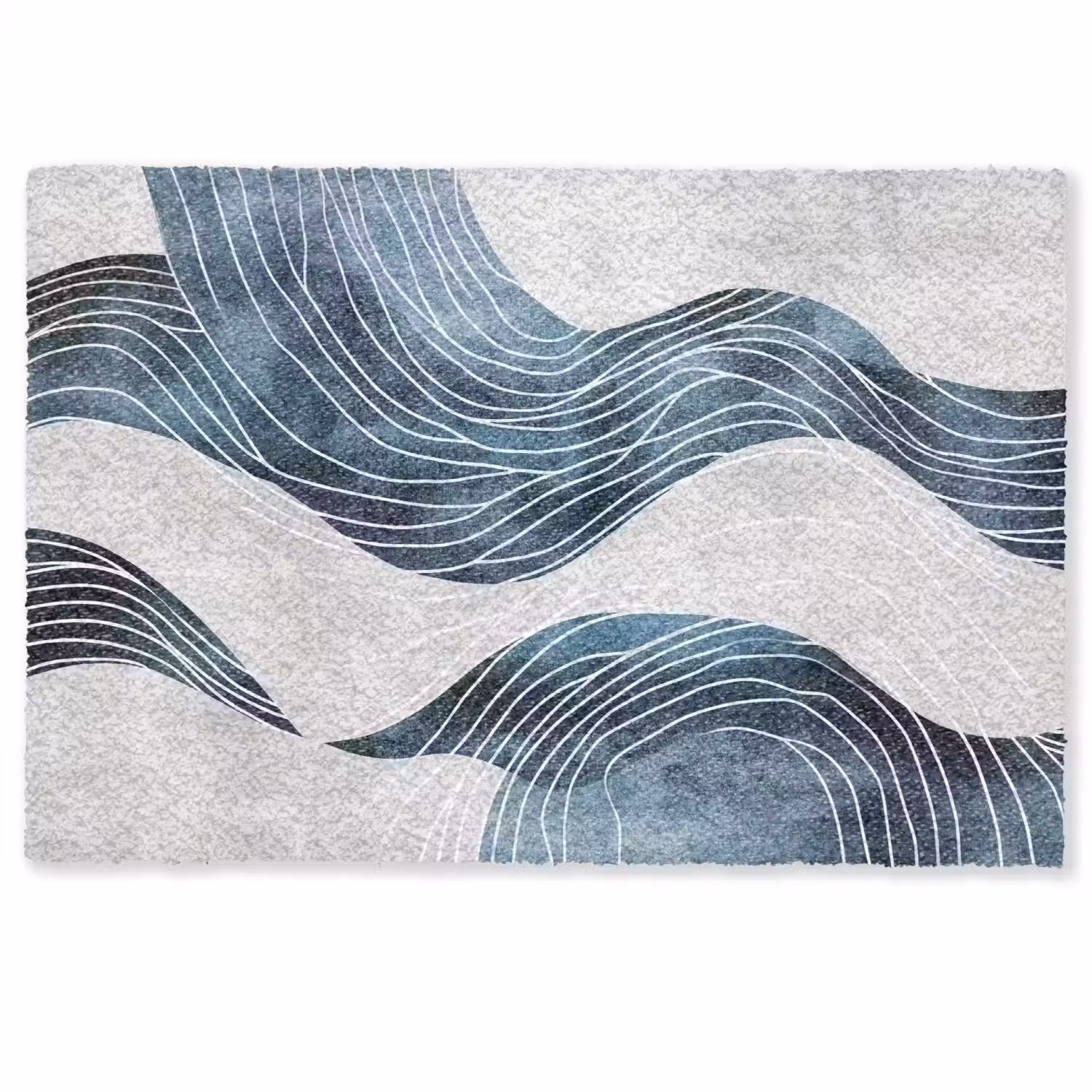 Lijnen - Golven - Abstract - Grijs Deurmat klein -zkaufland3d